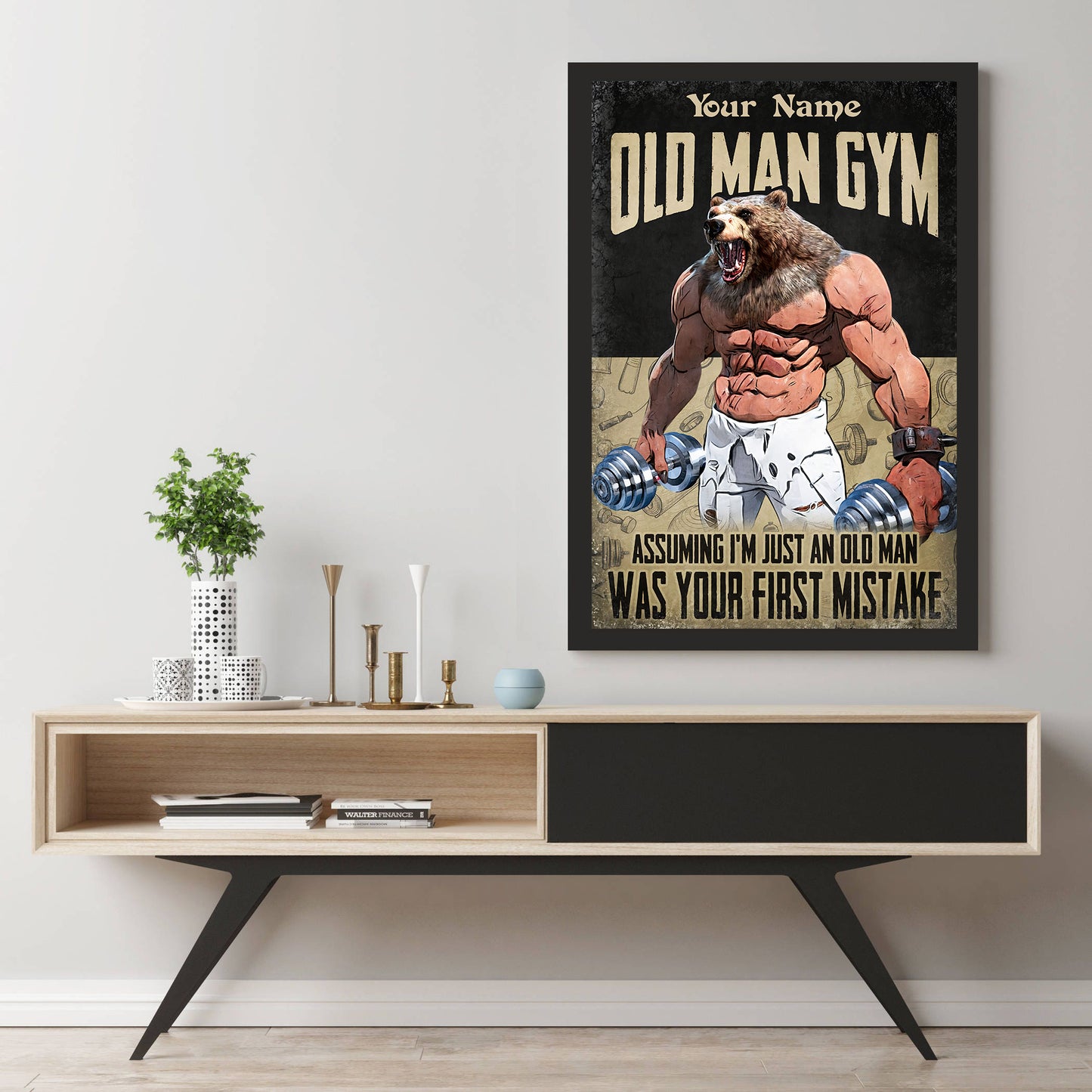 Personalized The Old Man Gym Poster