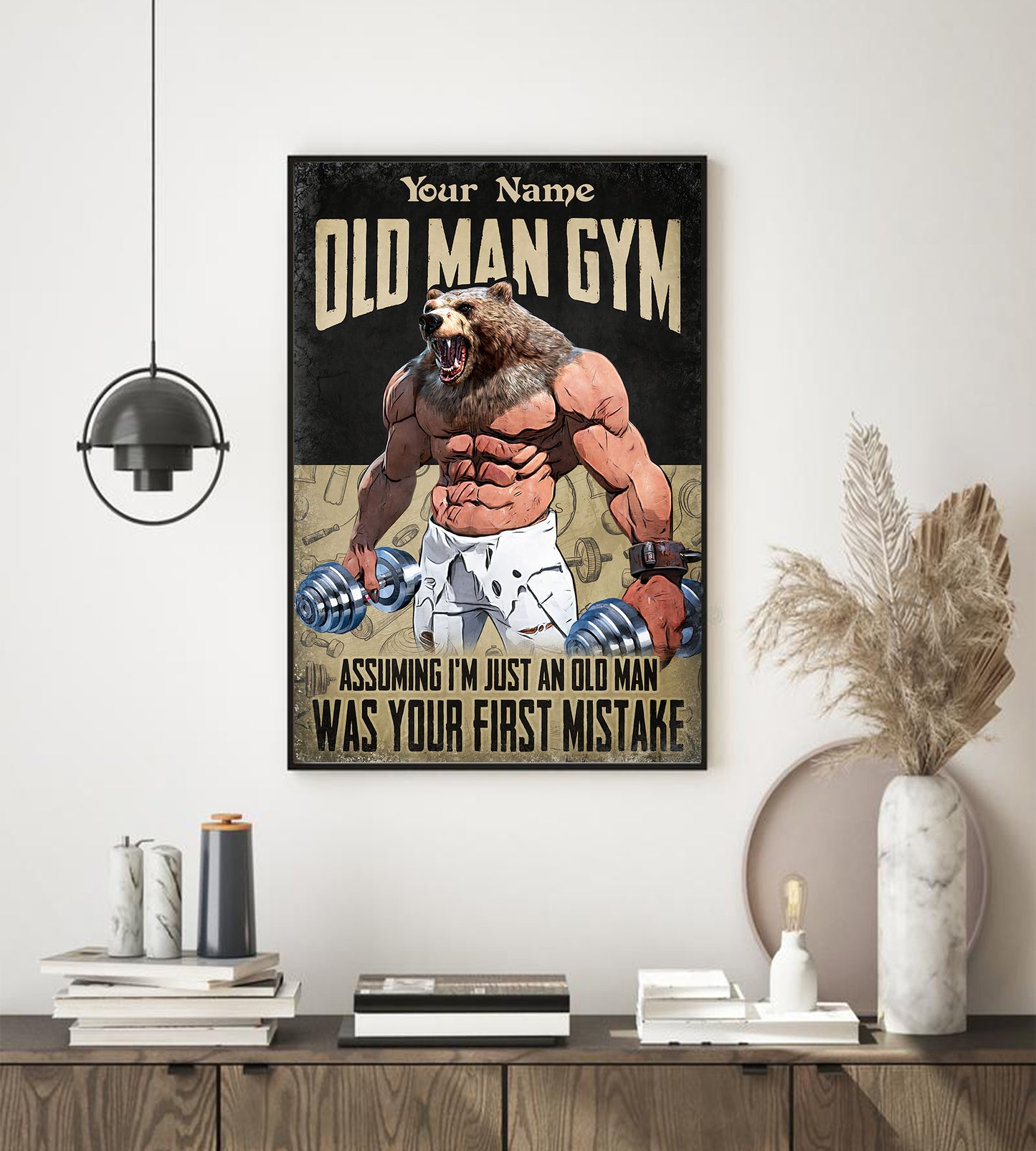 Personalized The Old Man Gym Poster