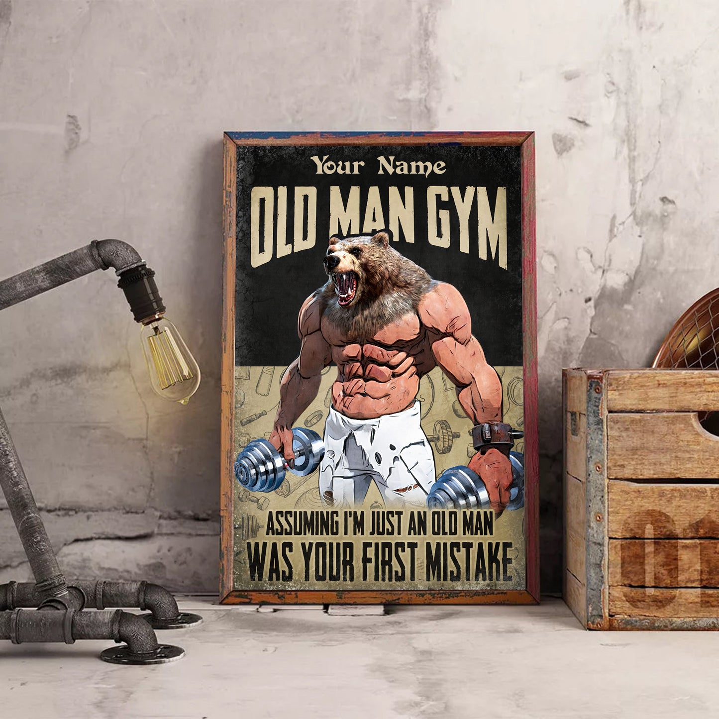 Personalized The Old Man Gym Poster