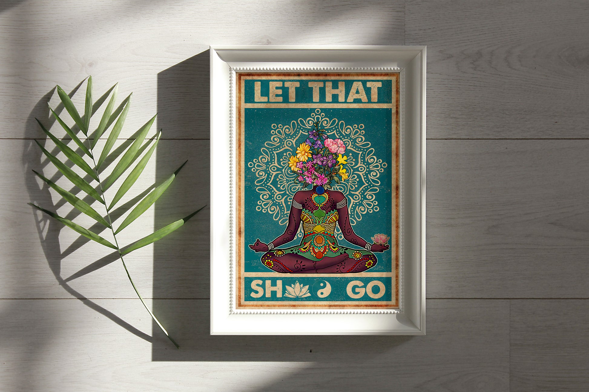 Let That Shit Go Yoga Vertical Poster