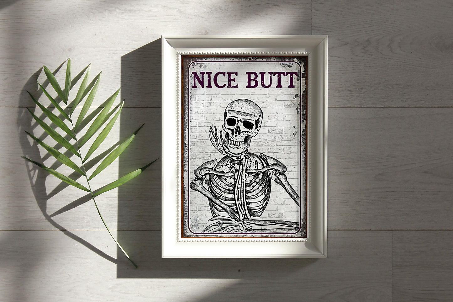 Funny Skeleton Nice Butt Bathroom Poster