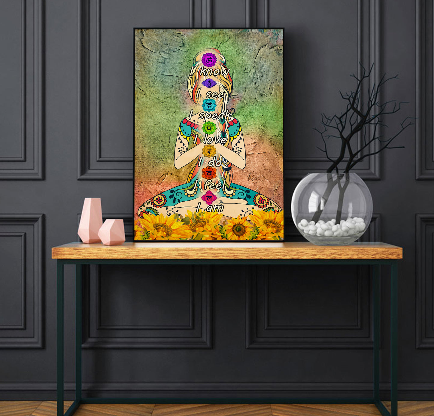 Seven Chakras Abstract Poster Art