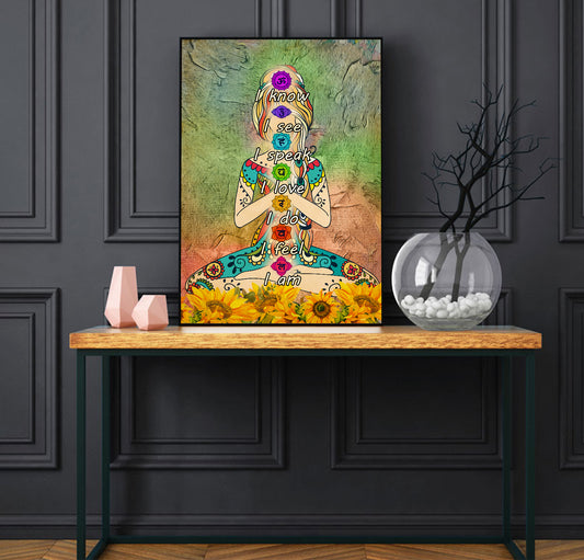 Seven Chakras Abstract Poster Art