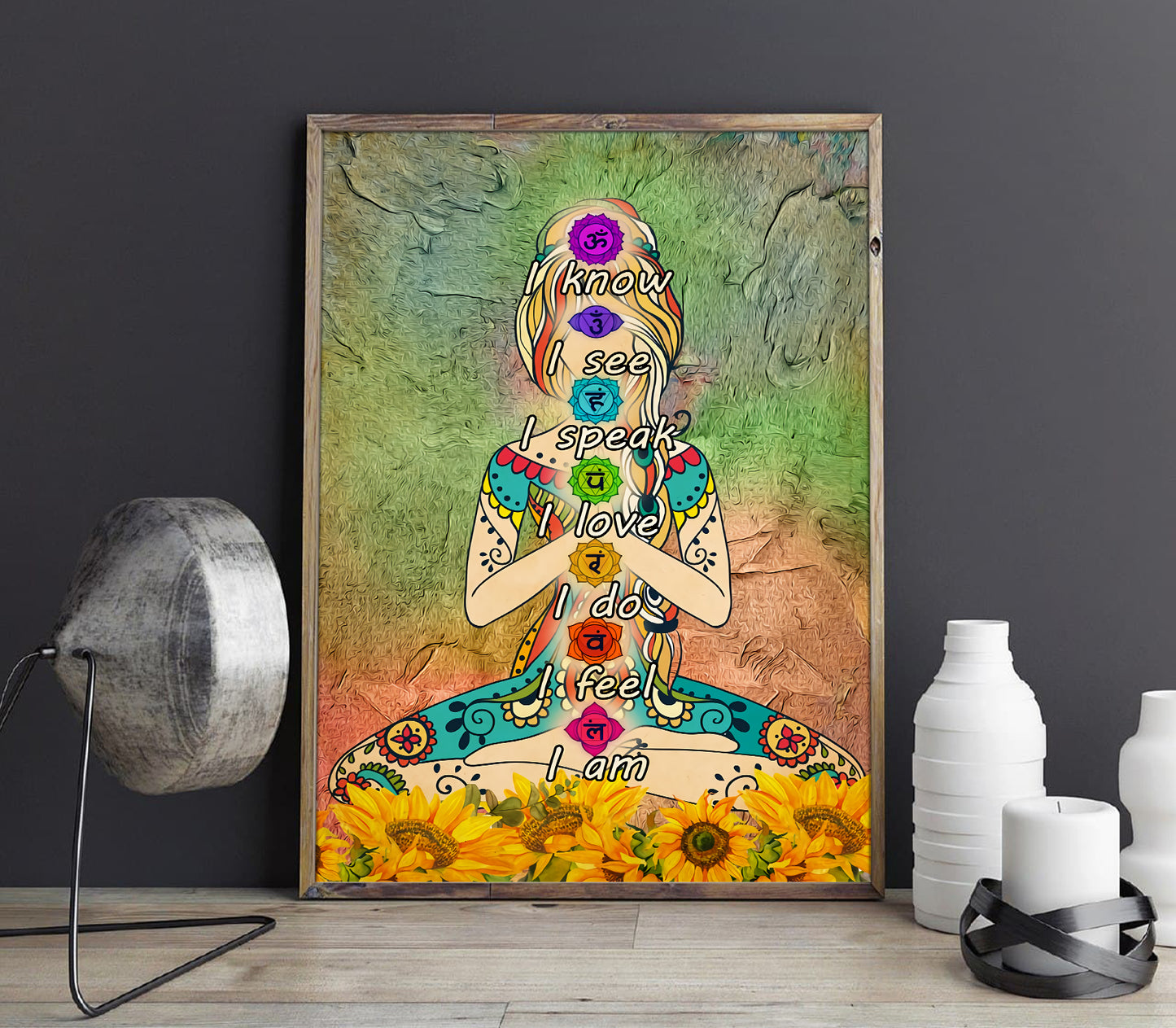 Seven Chakras Abstract Poster Art