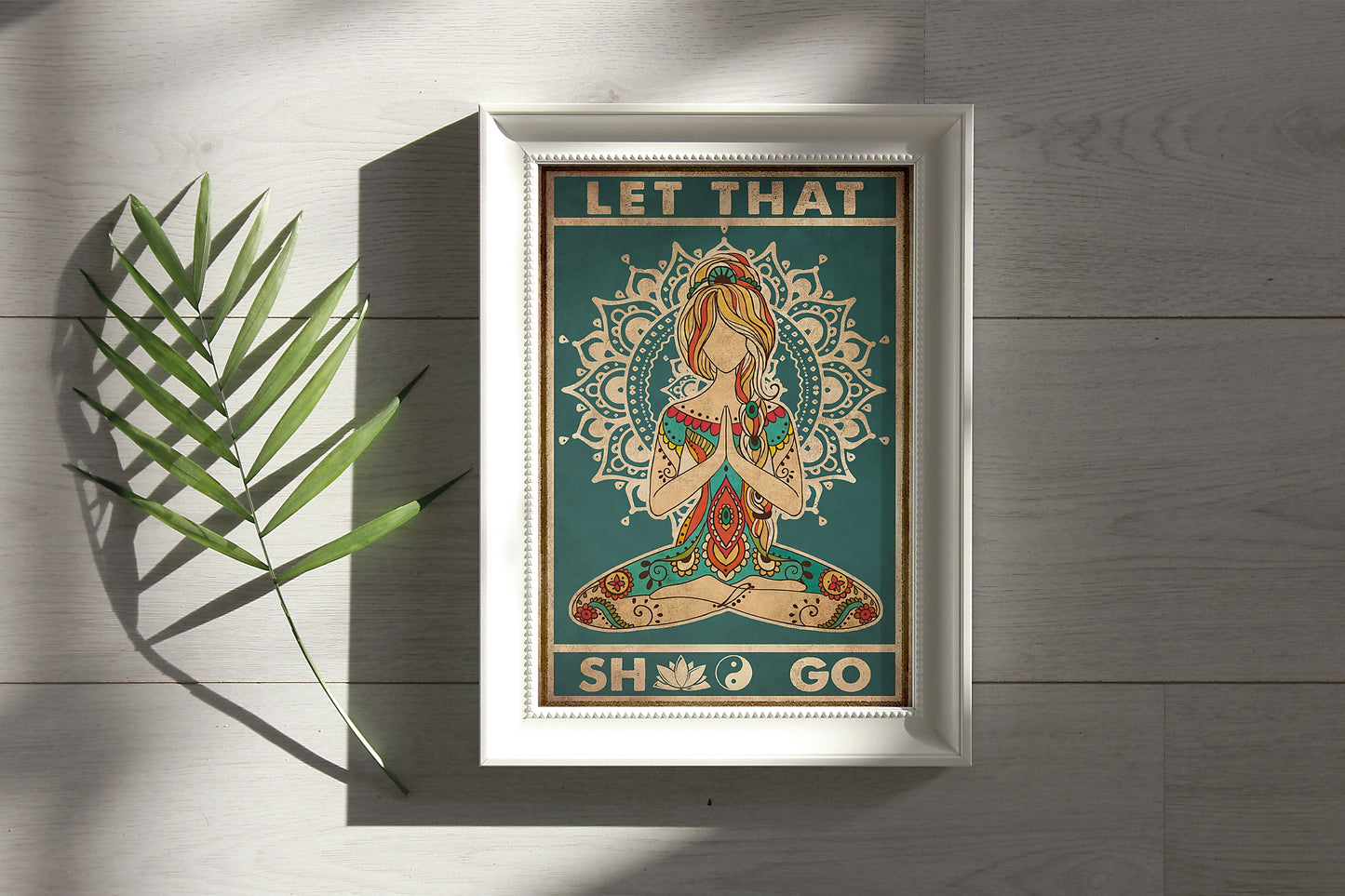 Let That Shit Go Yoga Vertical Poster