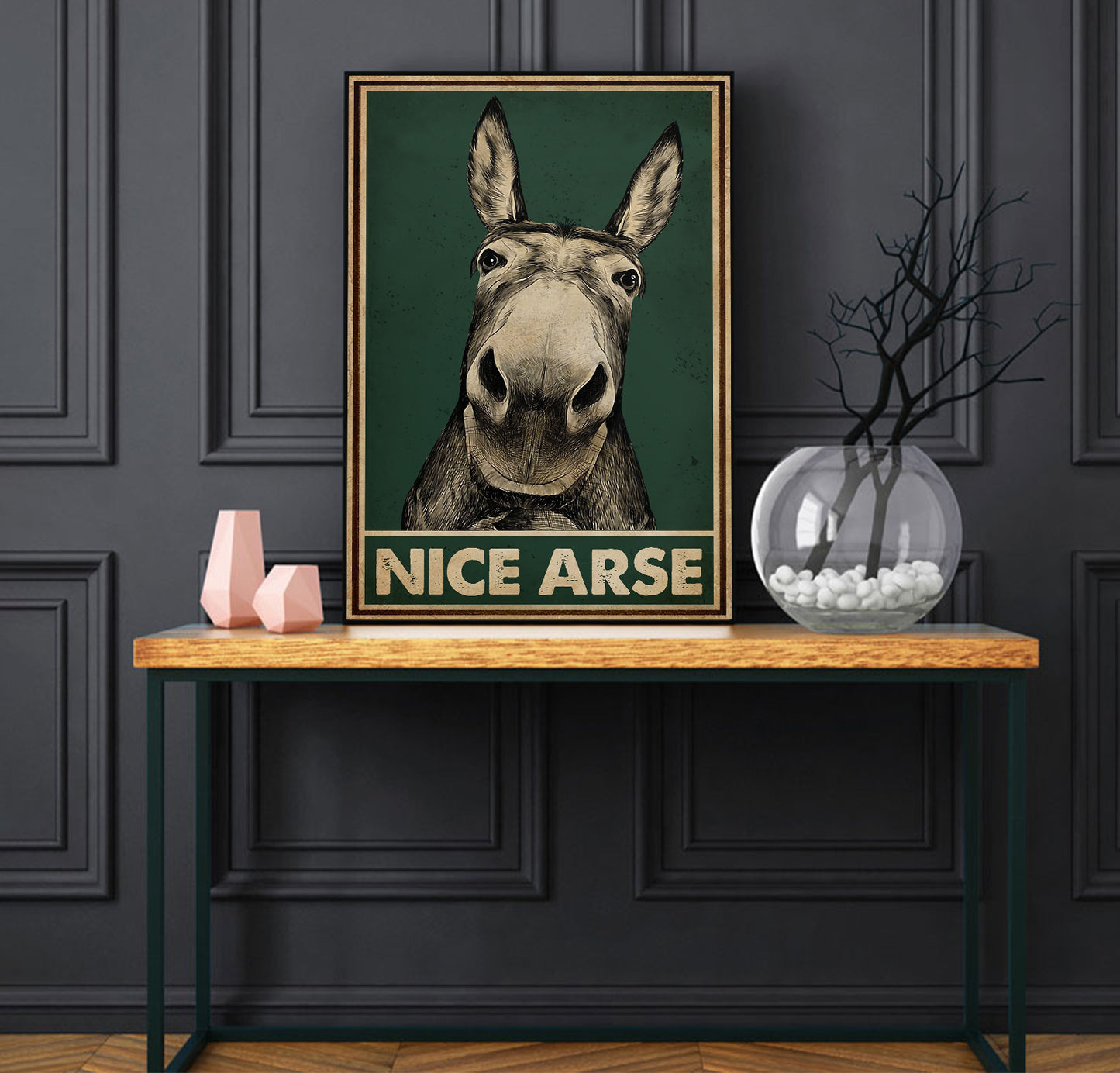 Funny Donkey Nice Arse Bathroom Poster