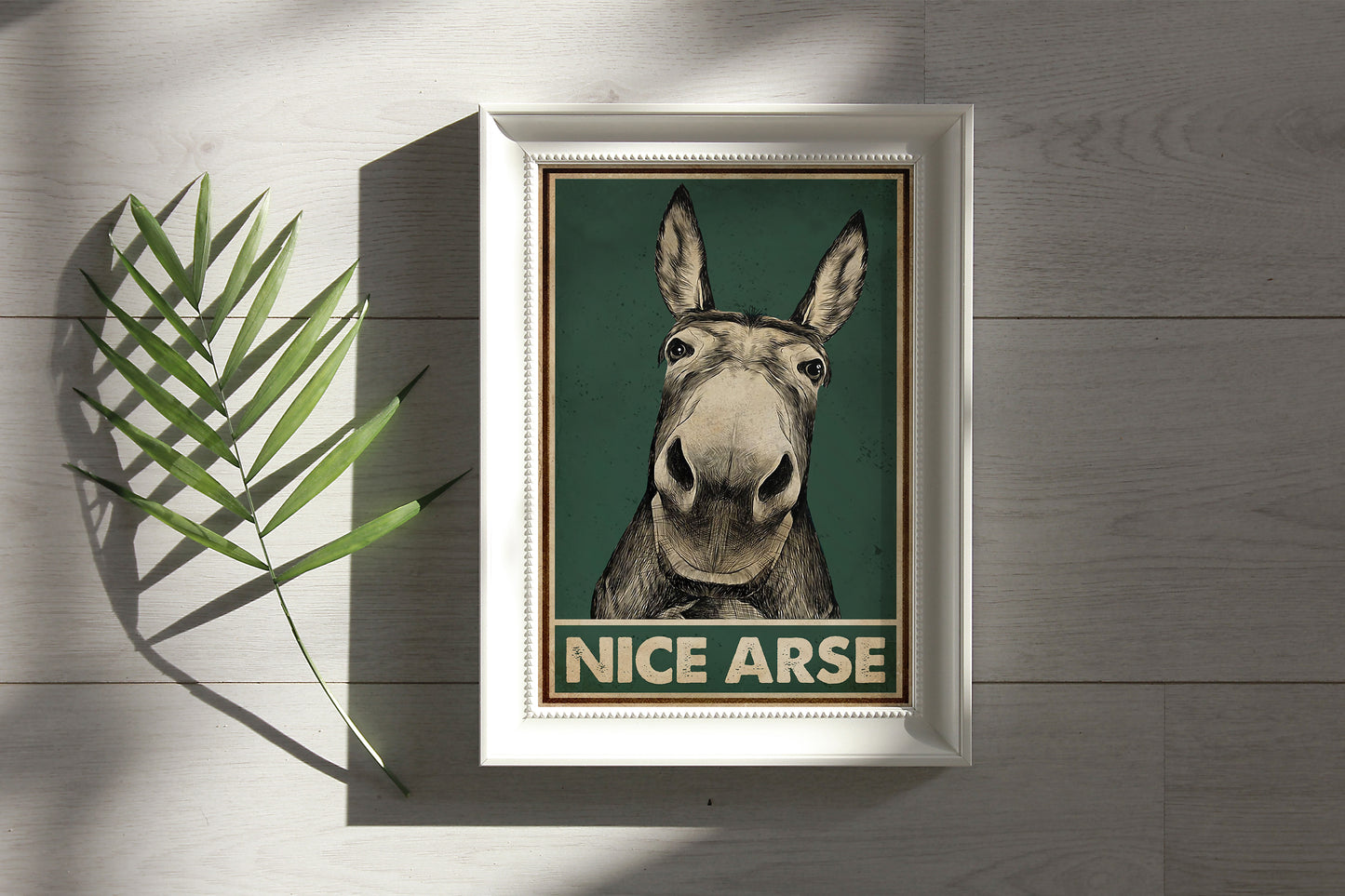 Funny Donkey Nice Arse Bathroom Poster