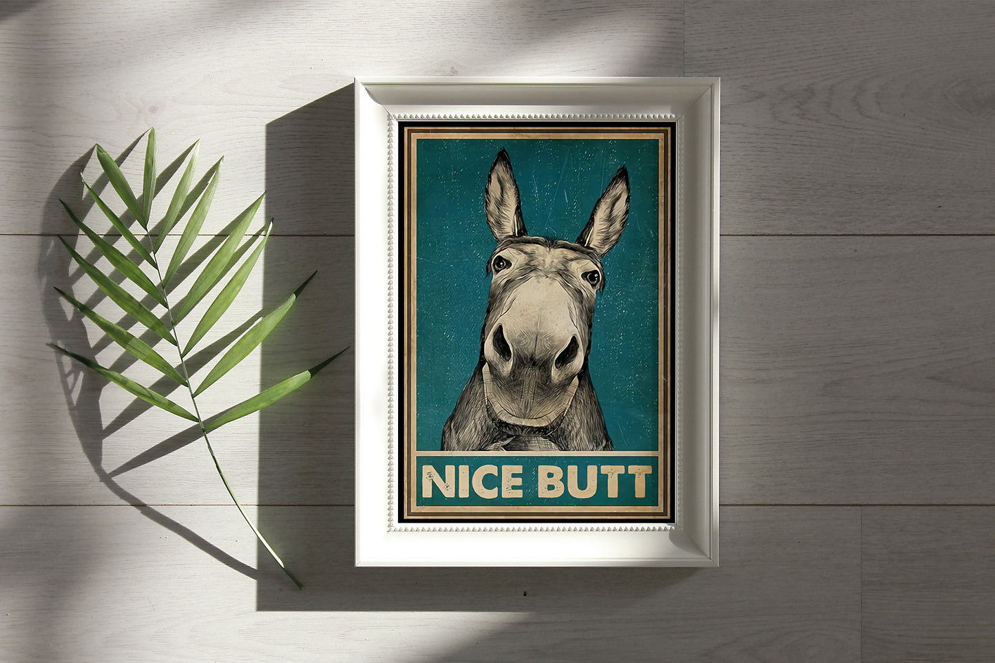 Funny Donkey Nice Butt Bathroom Poster