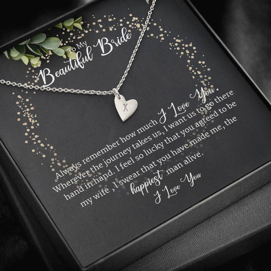 Beautiful Bride From Groom Sweetest Hearts Necklace Agreed To Be My Wife
