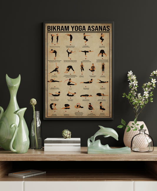 Bikram Yoga Asanas Knowledge Vertical Poster