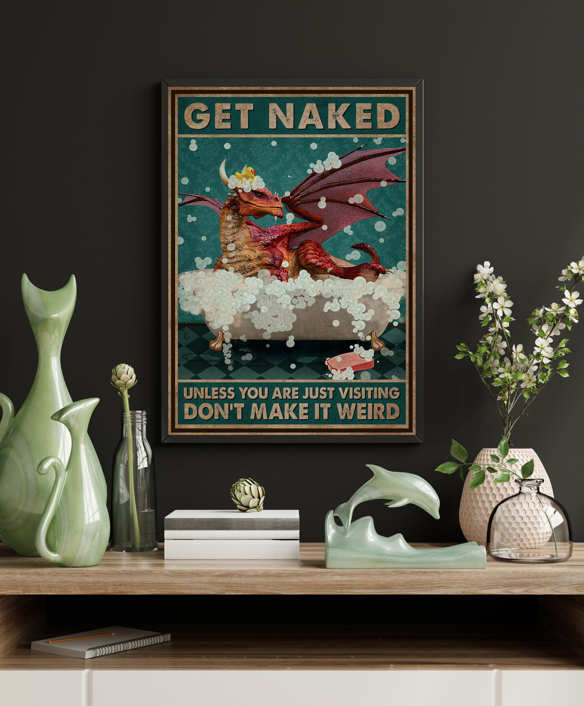 Funny Animal Bathroom Poster