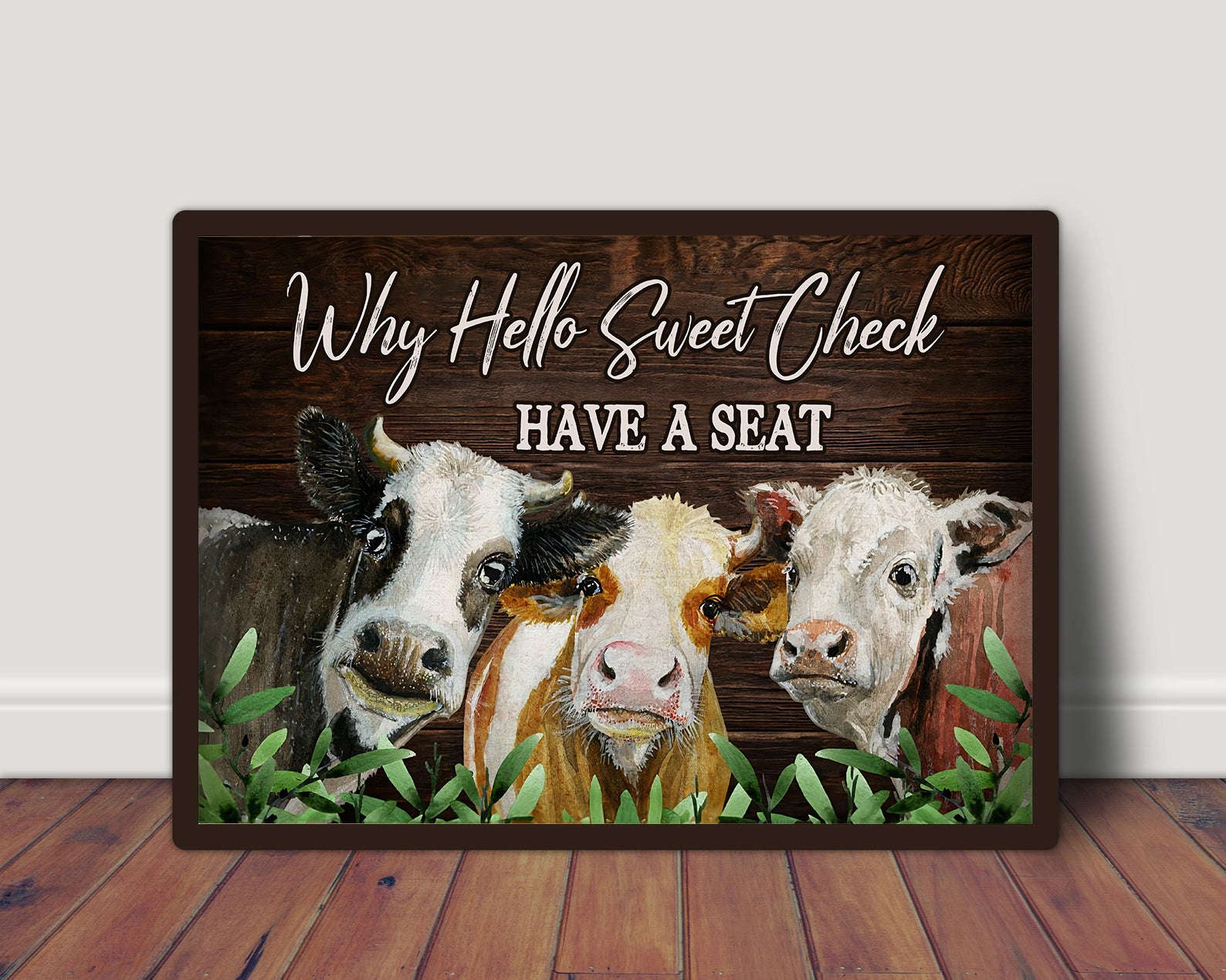 Funny Cow Bathroom Poster