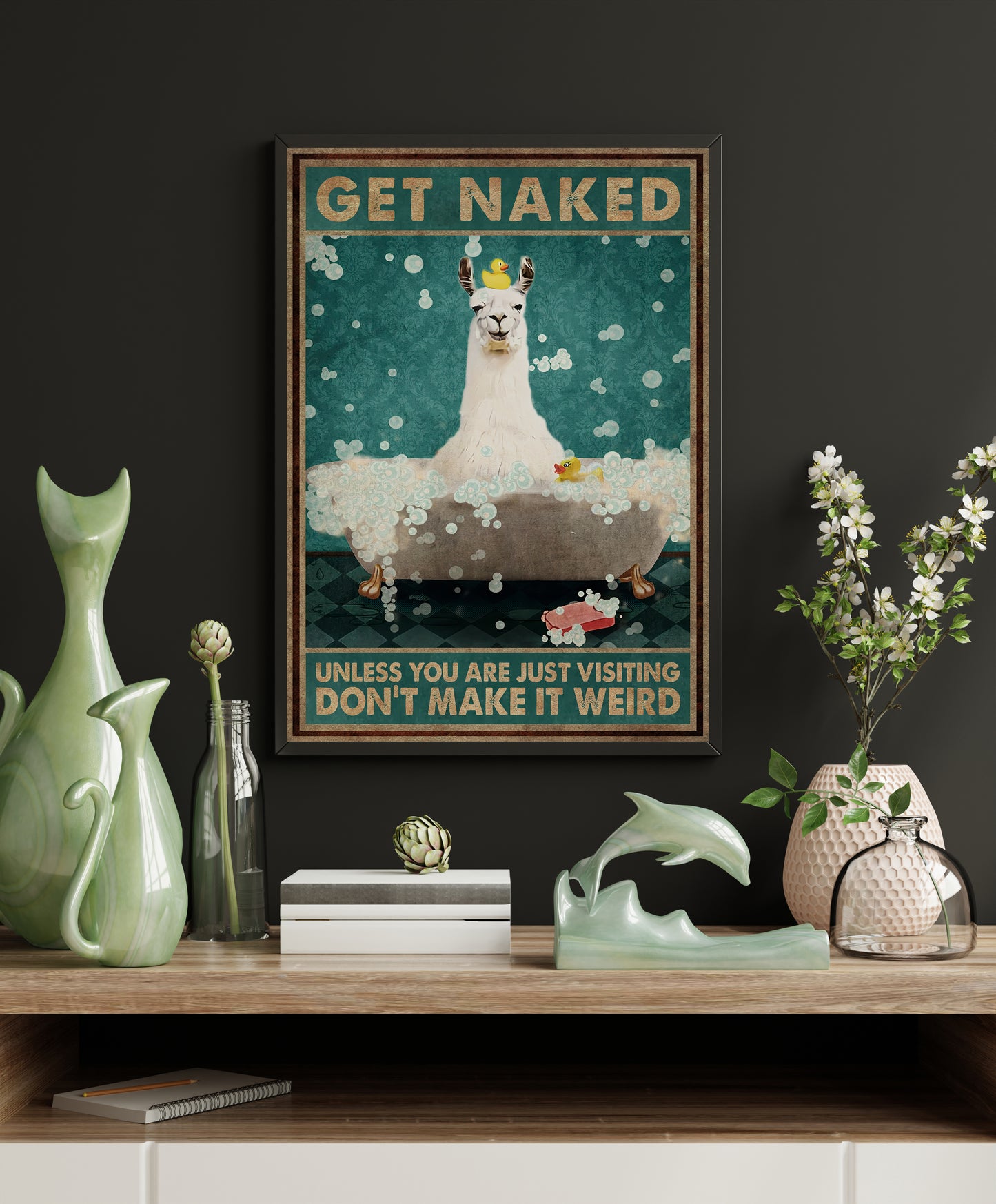 Funny Animal Bathroom Poster