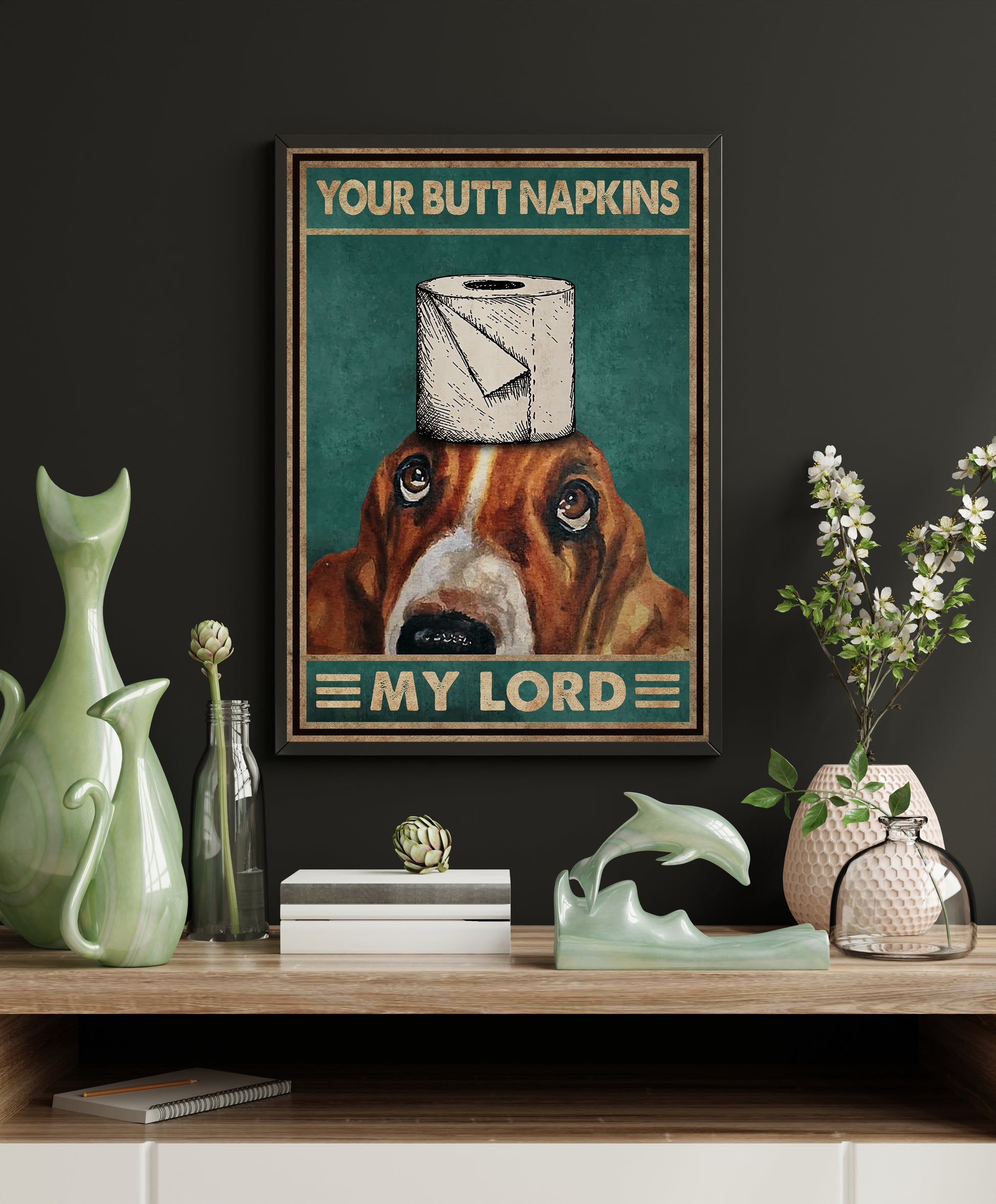 Funny Dog Bathroom Poster