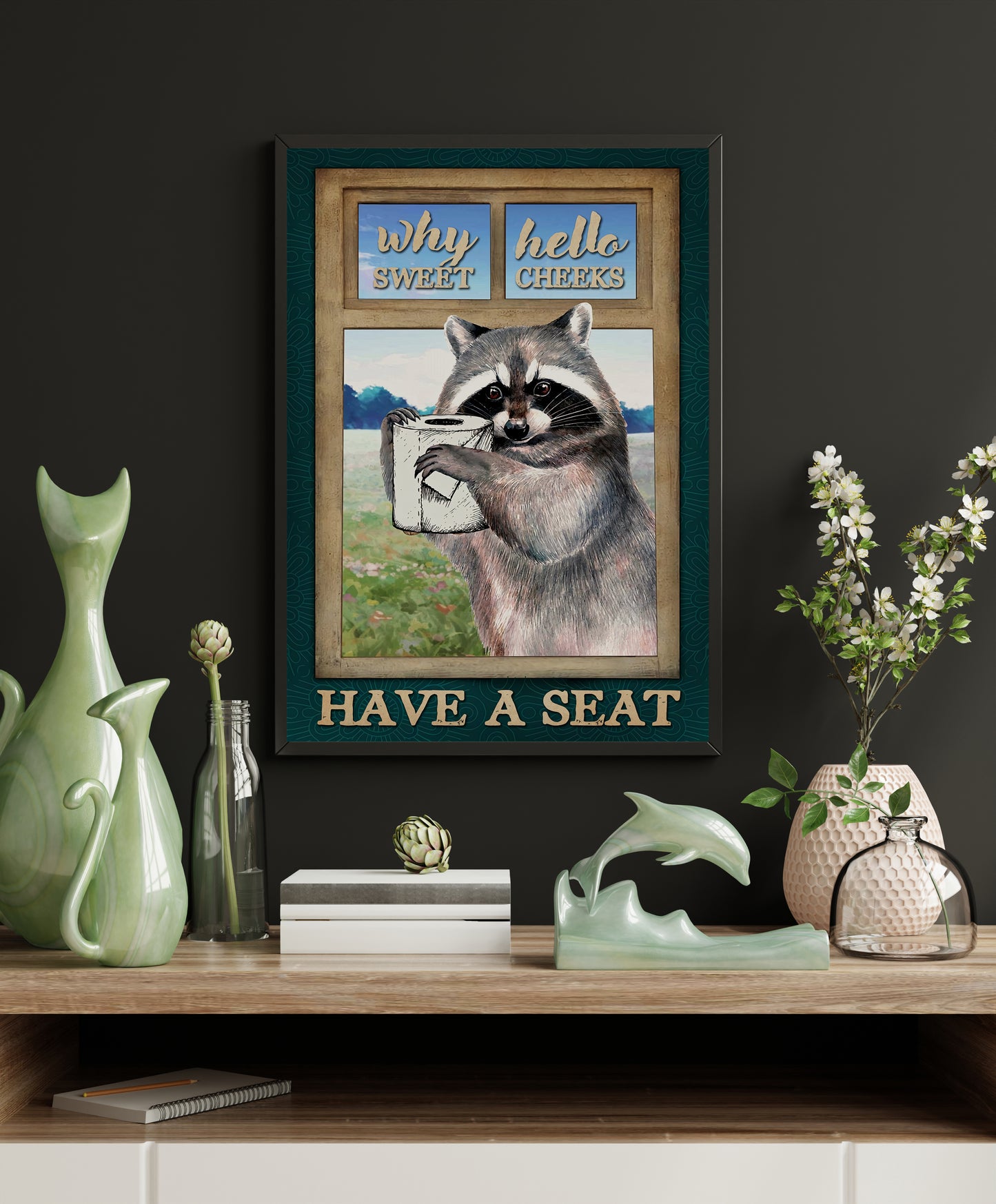 Funny Animal Bathroom Poster