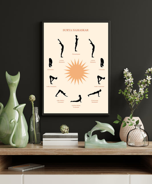 Surya Namaskar Yoga Vertical Poster