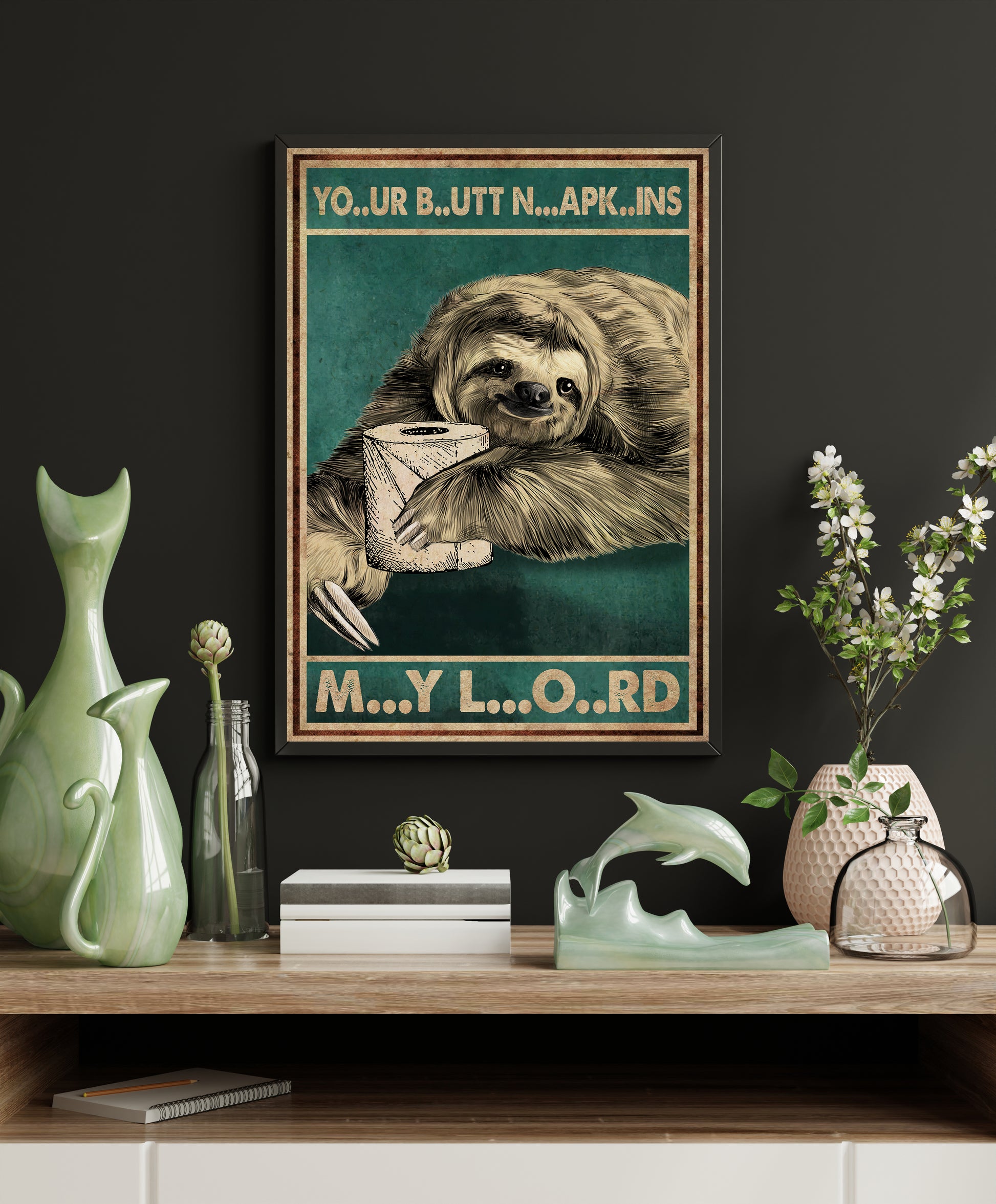 Funny Animal Bathroom Poster