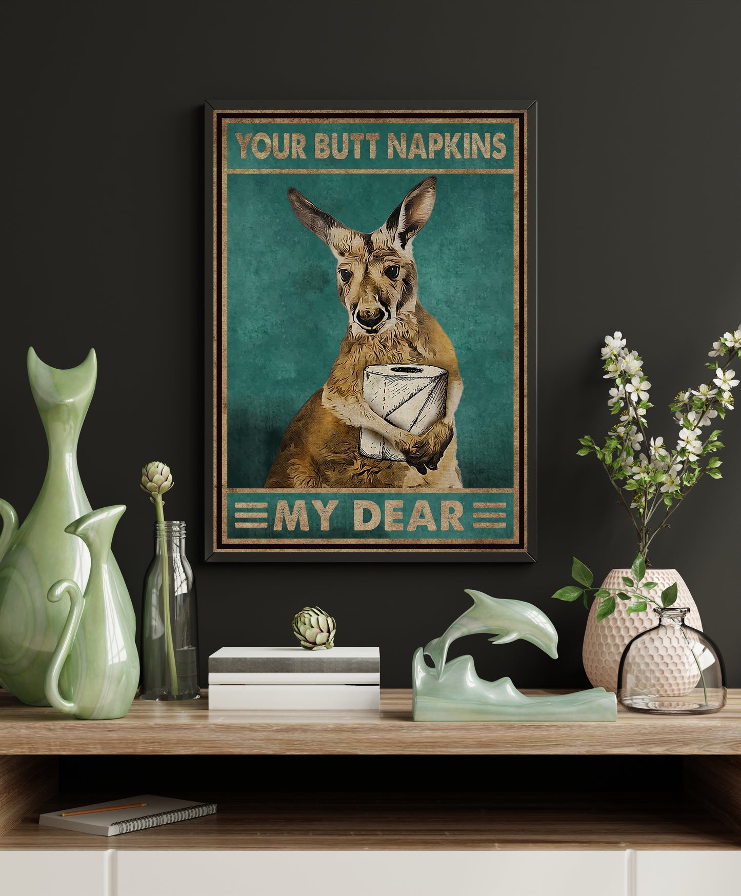 Funny Animal Bathroom Poster