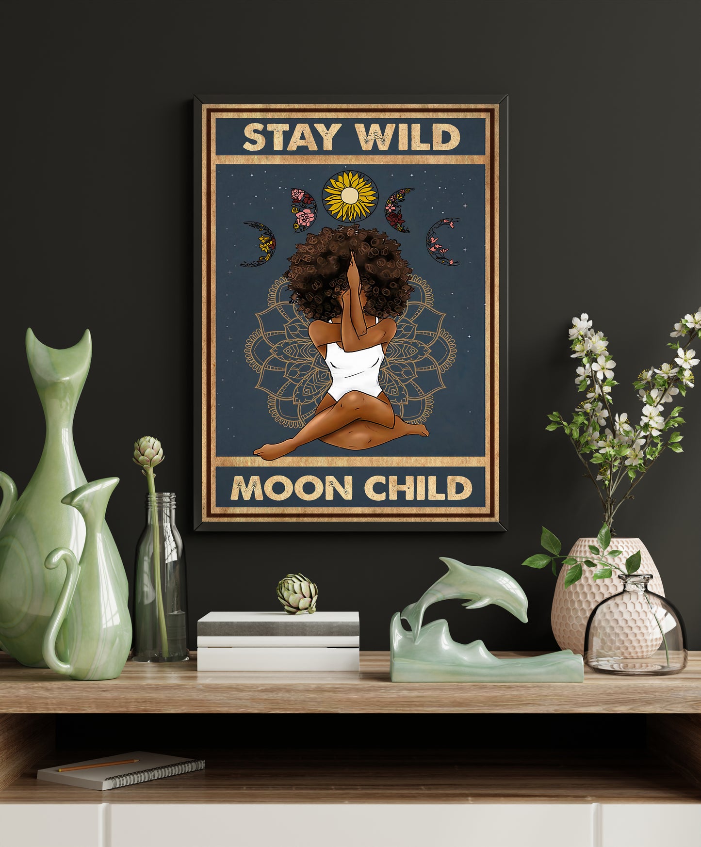 Stay Wild Moon Child Yoga Vertical Poster