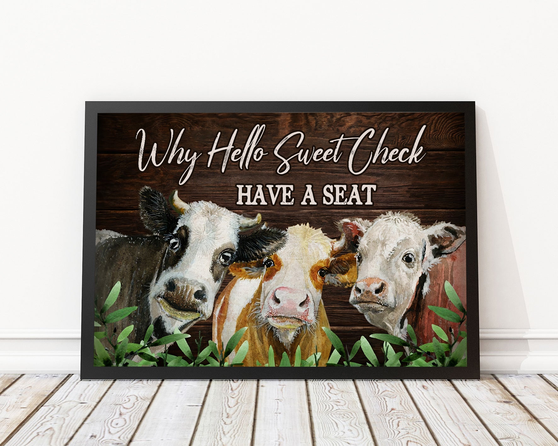 Funny Cow Bathroom Poster