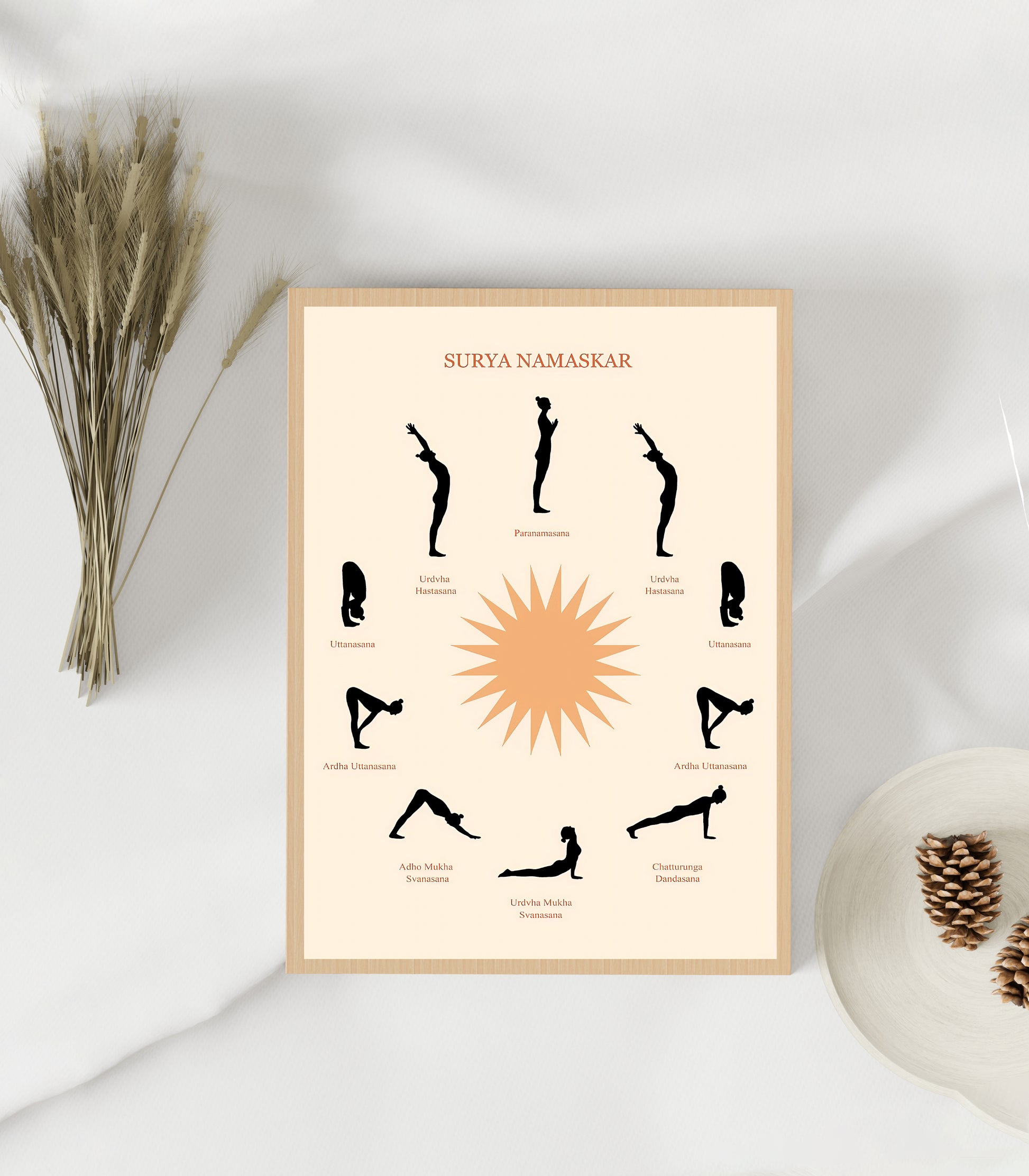 Surya Namaskar Yoga Vertical Poster