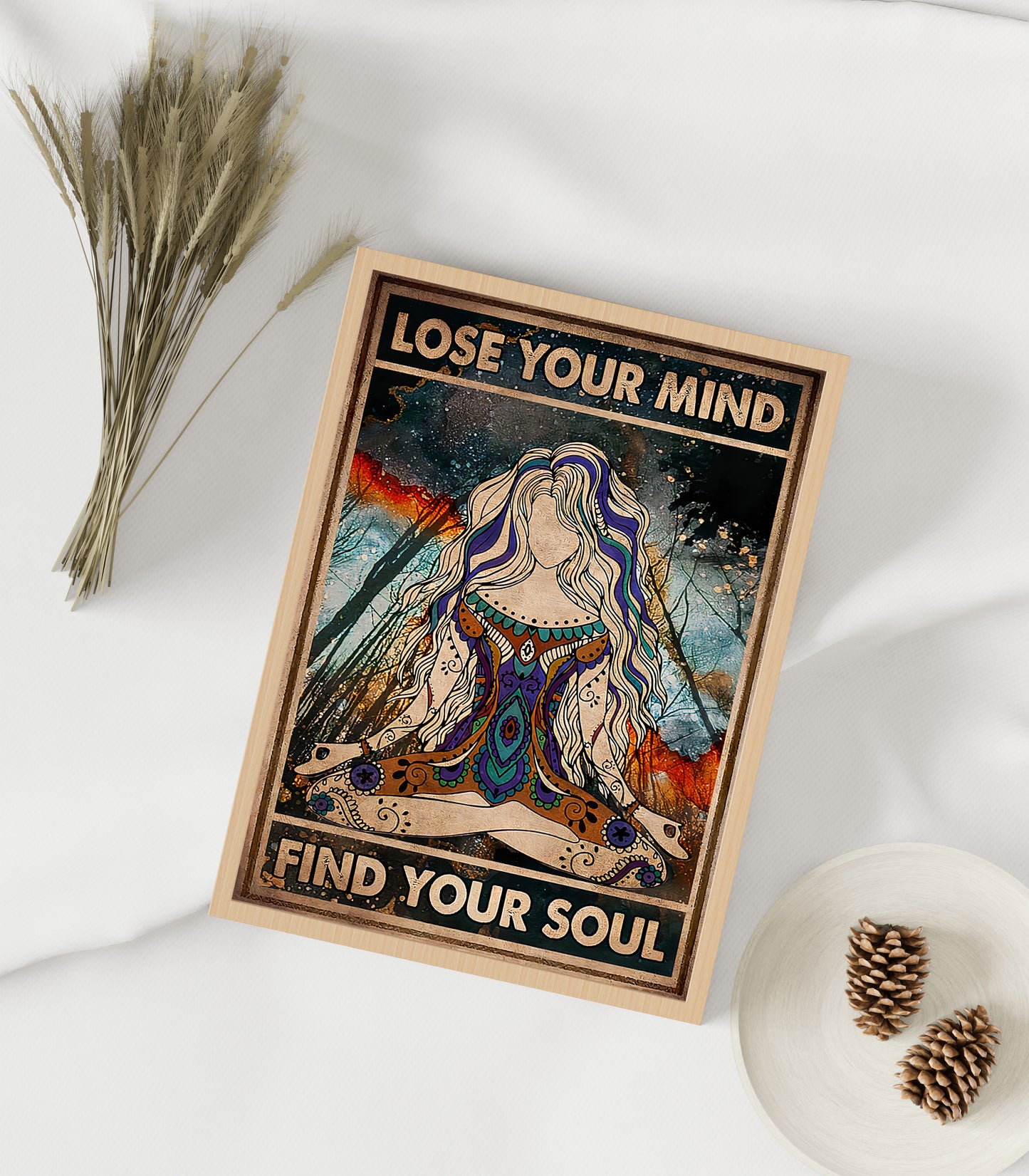 Lose Your Mind Find Your Soul Yoga Vertical Poster