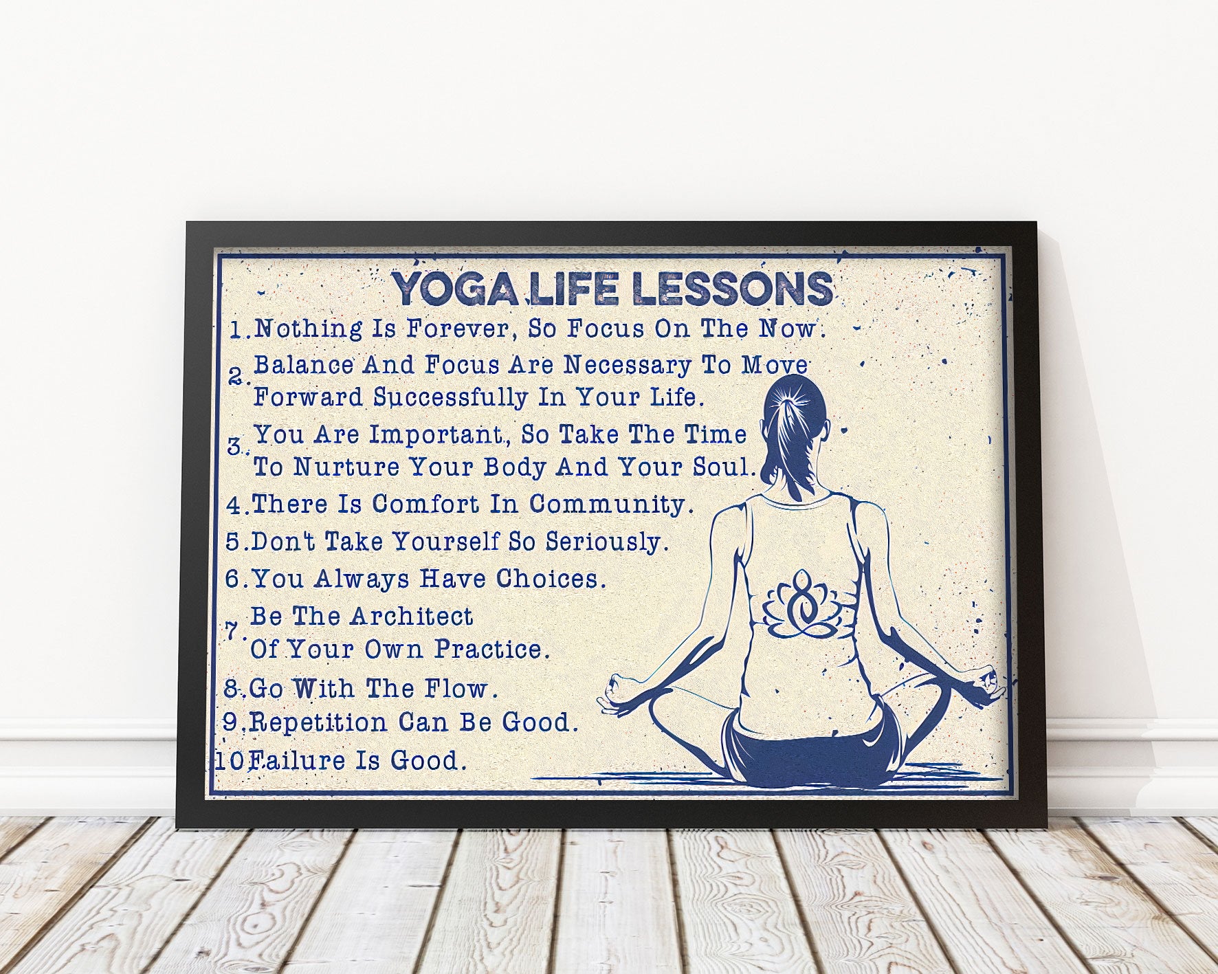 Yoga Life Lessons Horizontal Poster