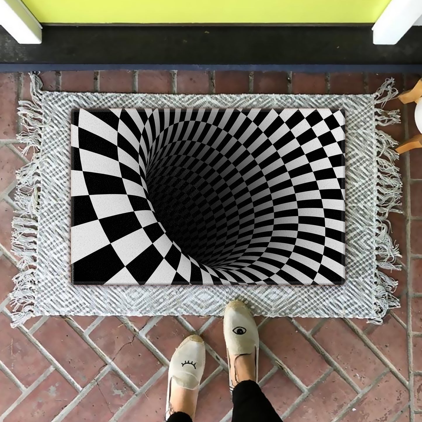 Optical Illusion Vortex Trick Round Doormart