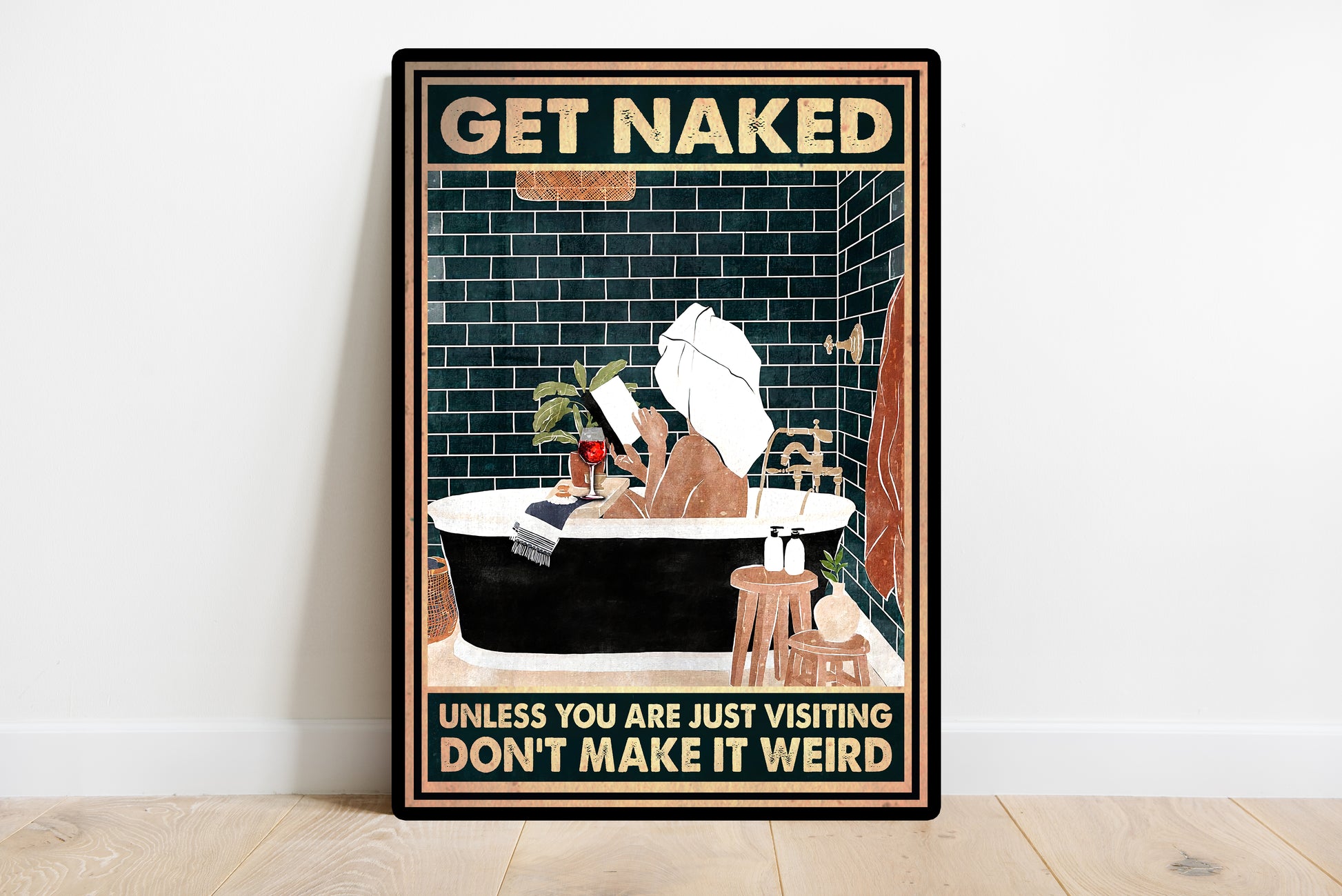 Funny Black Woman Bathroom Poster