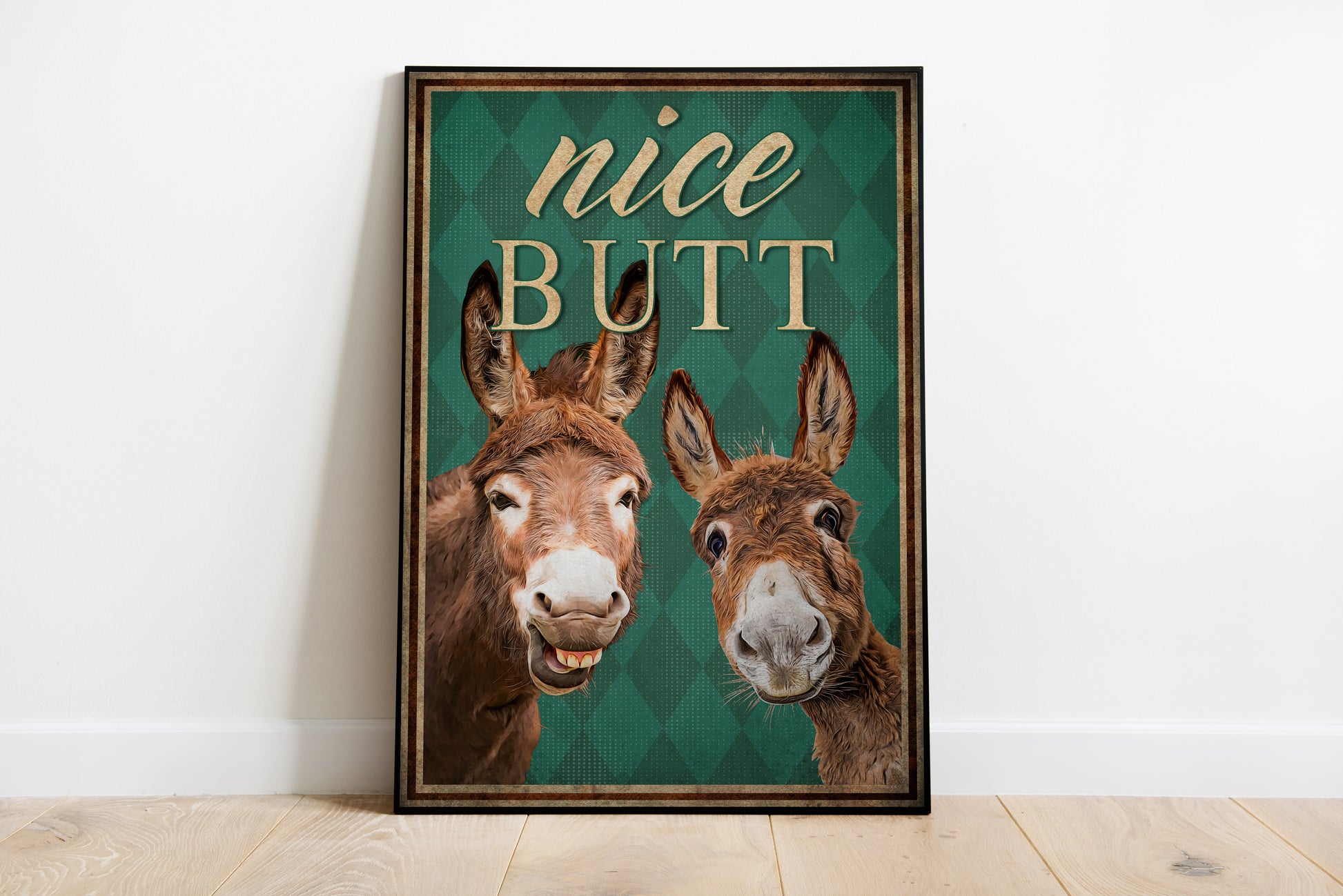 Funny Donkey Nice Butt Bathroom Poster