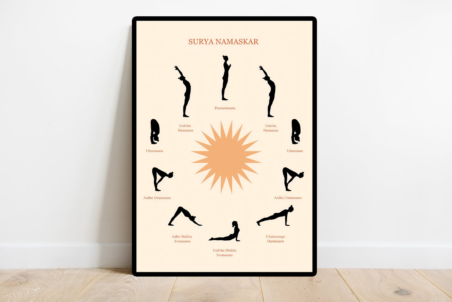 Surya Namaskar Yoga Vertical Poster