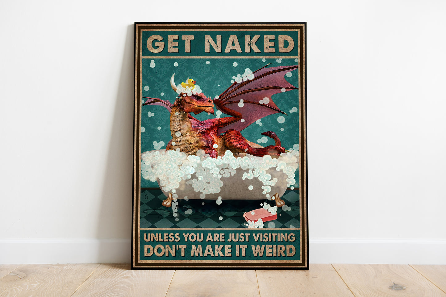 Funny Animal Bathroom Poster