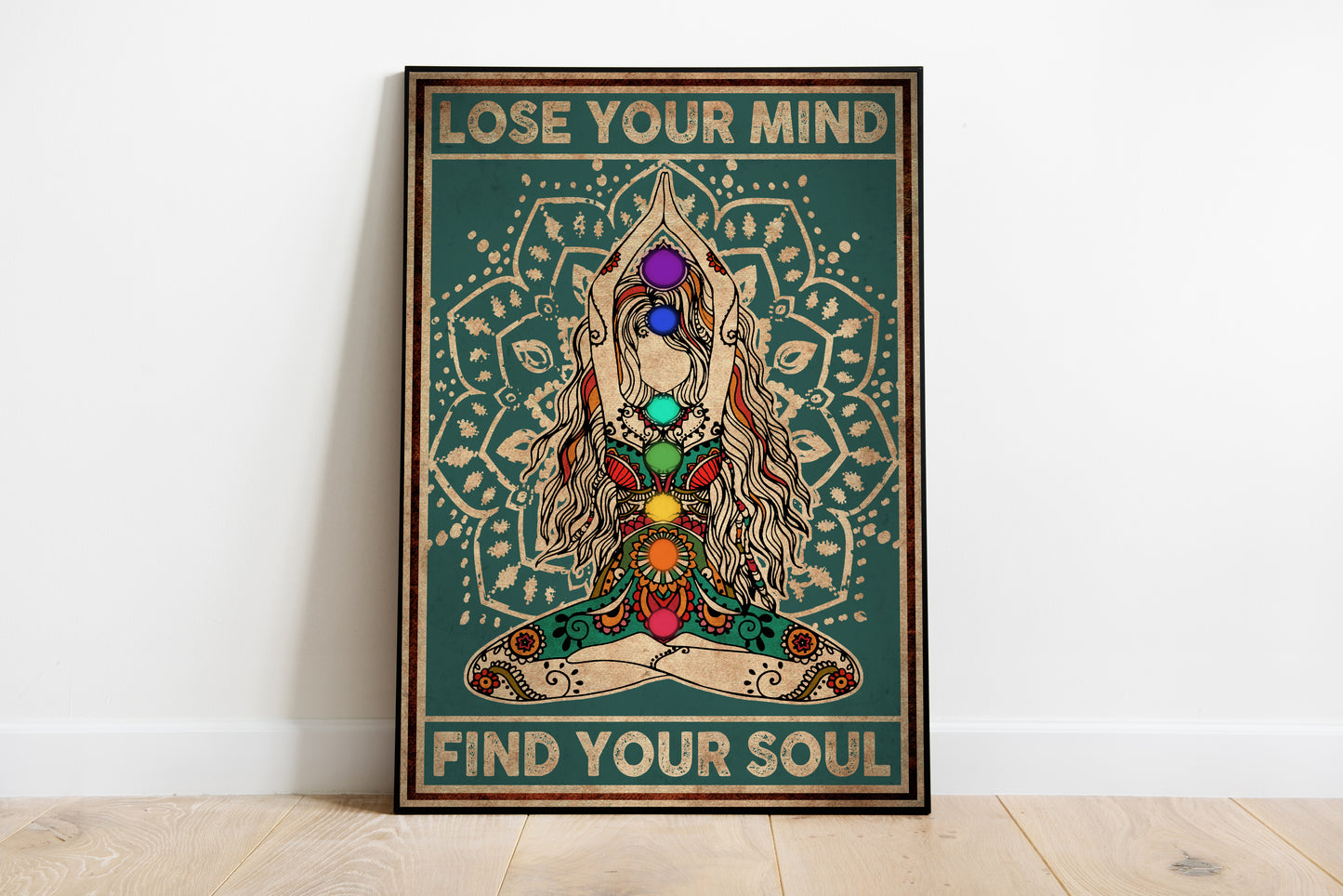 Lose Your Mind Find Your Soul Yoga Vertical Poster