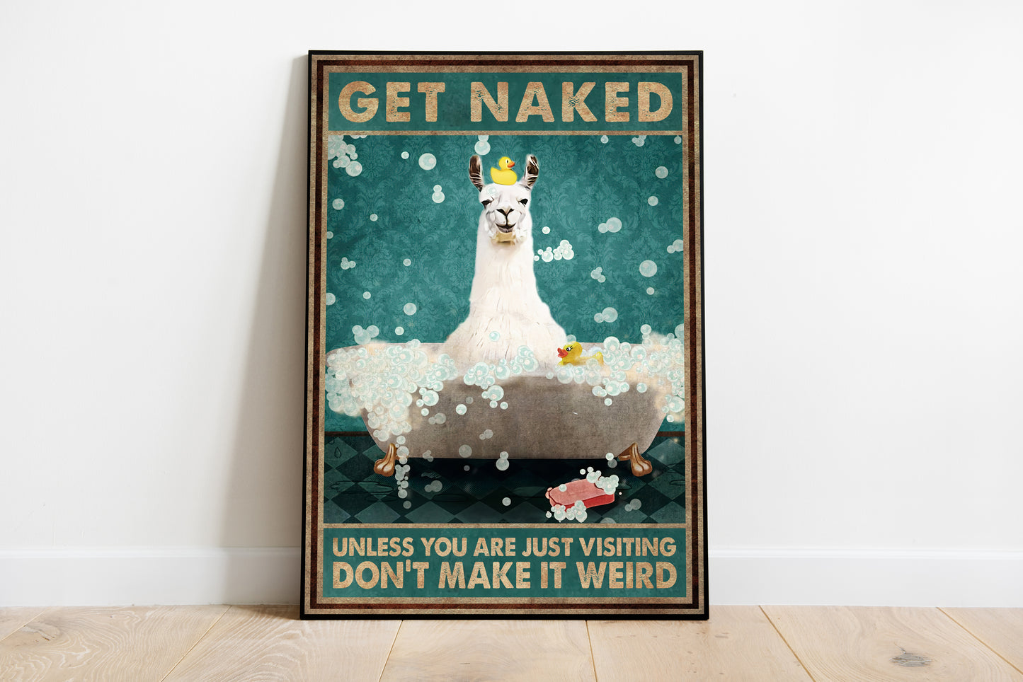 Funny Animal Bathroom Poster