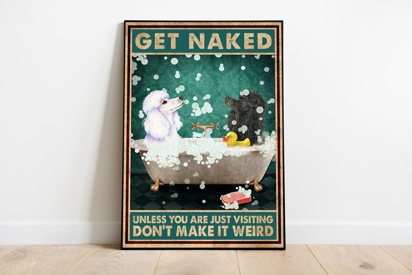 Funny Dog Bathroom Poster