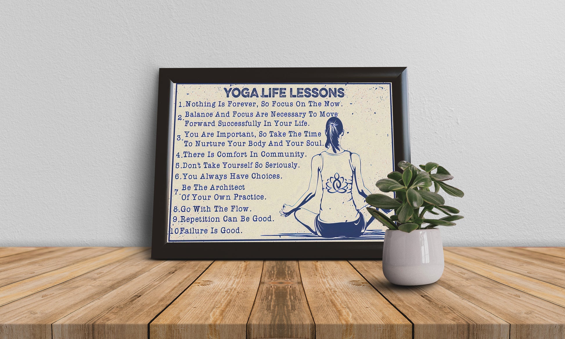 Yoga Life Lessons Horizontal Poster