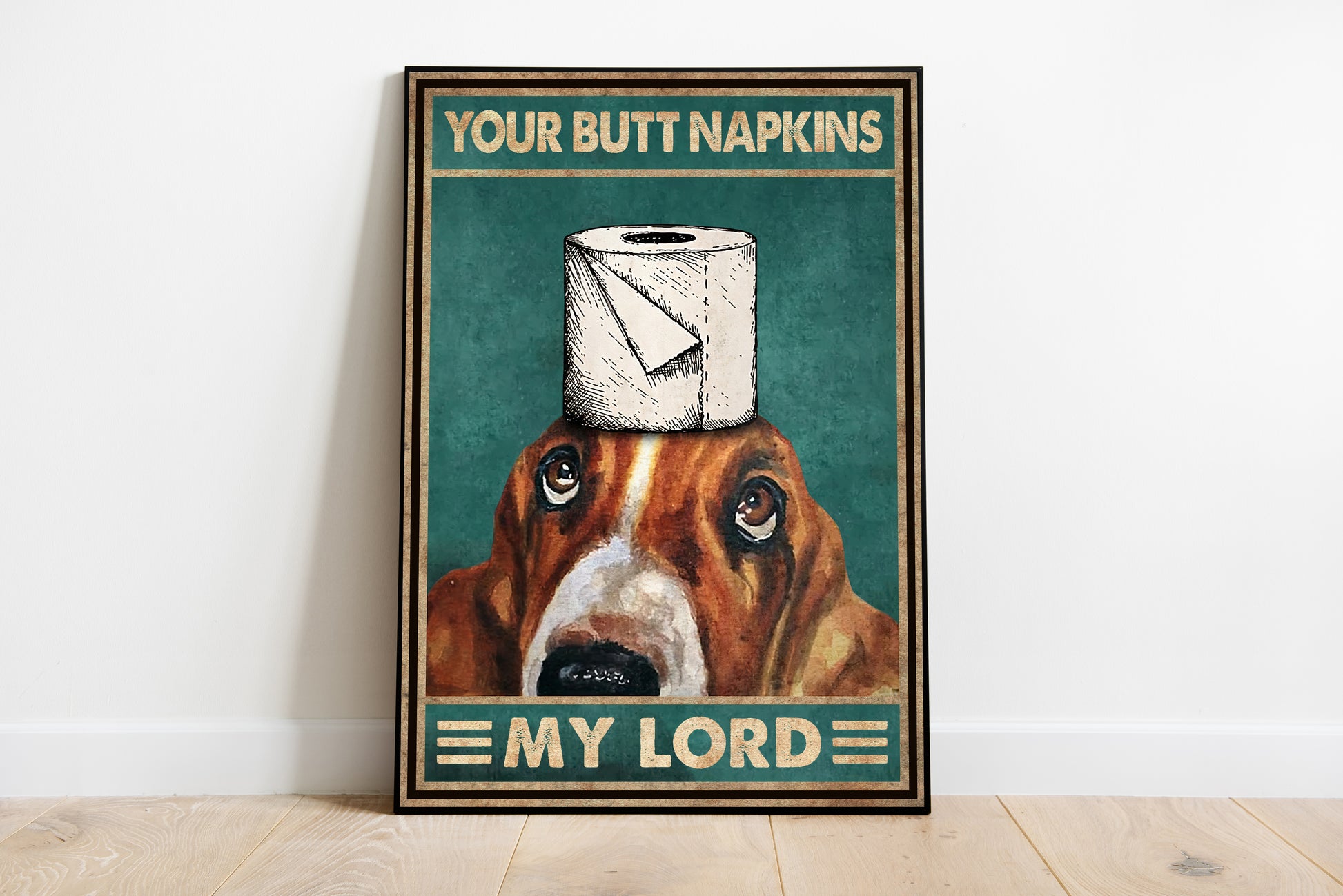 Funny Dog Bathroom Poster