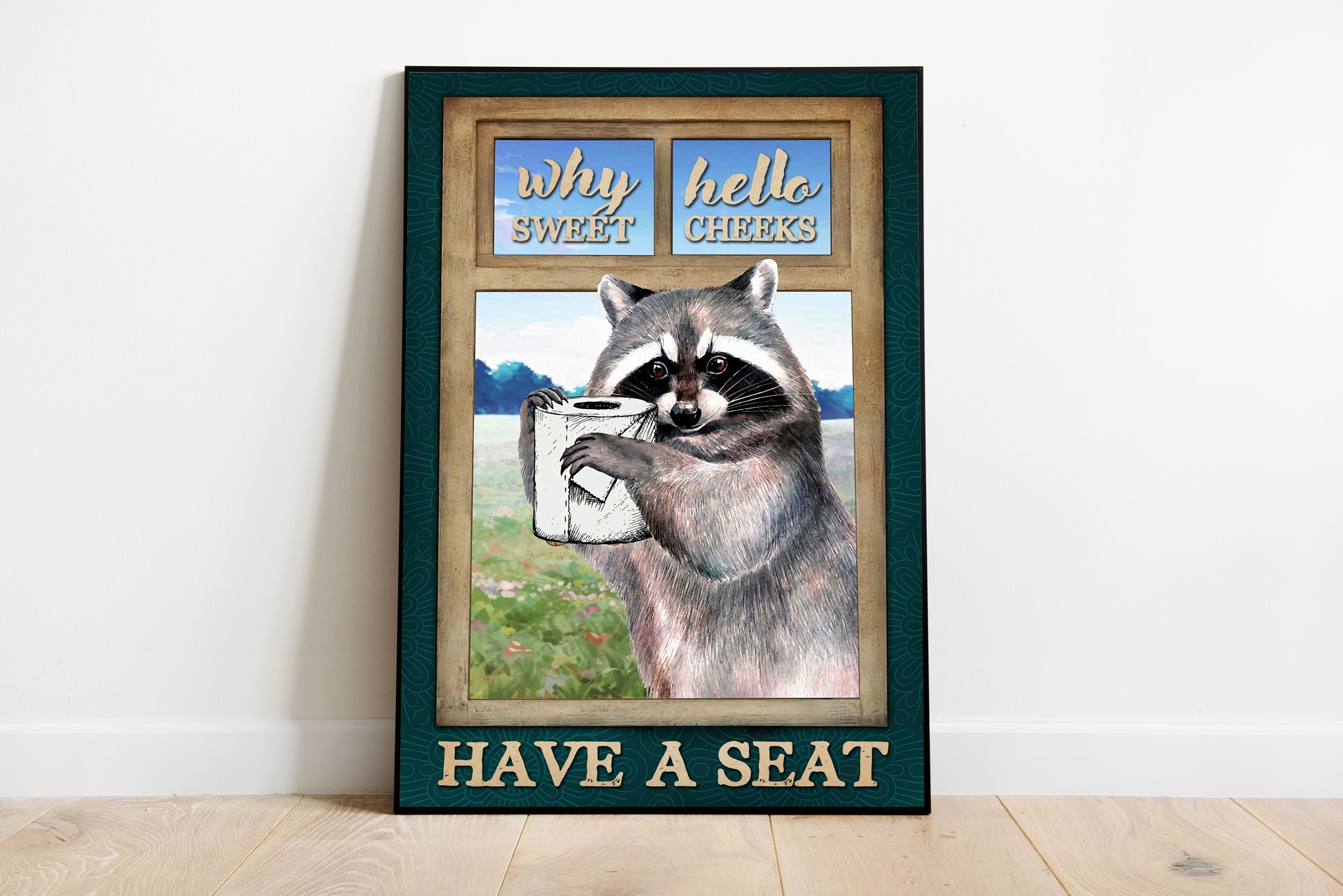 Funny Animal Bathroom Poster