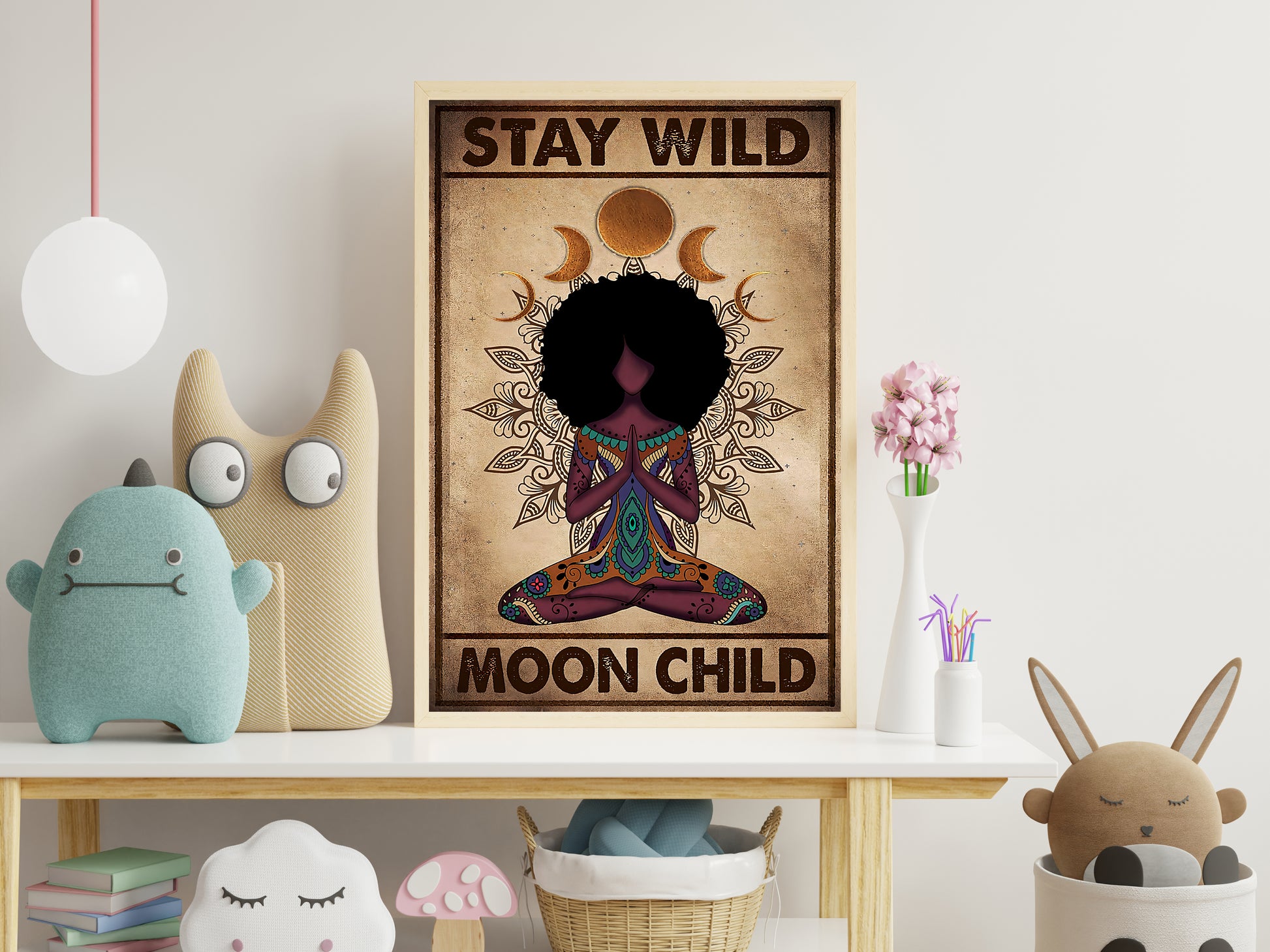 Stay Wild Moon Child Yoga Vertical Poster