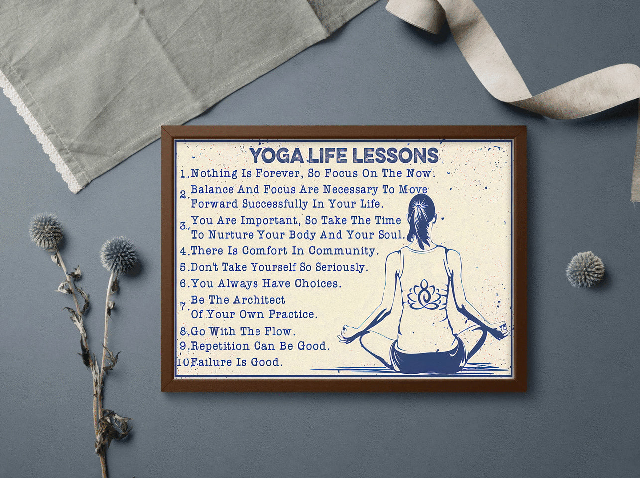 Yoga Life Lessons Horizontal Poster