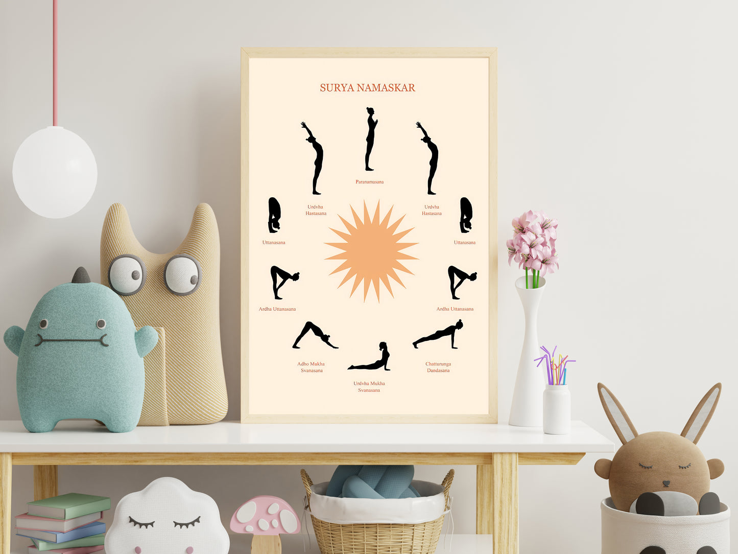 Surya Namaskar Yoga Vertical Poster