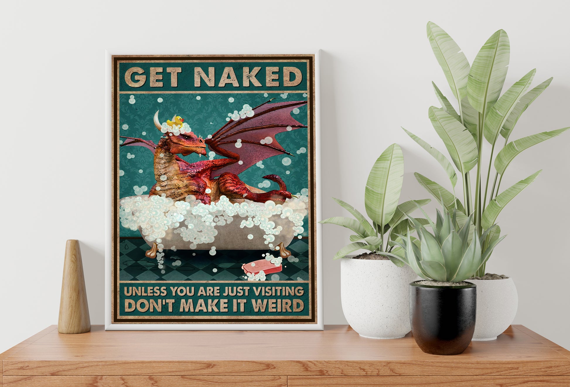 Funny Animal Bathroom Poster