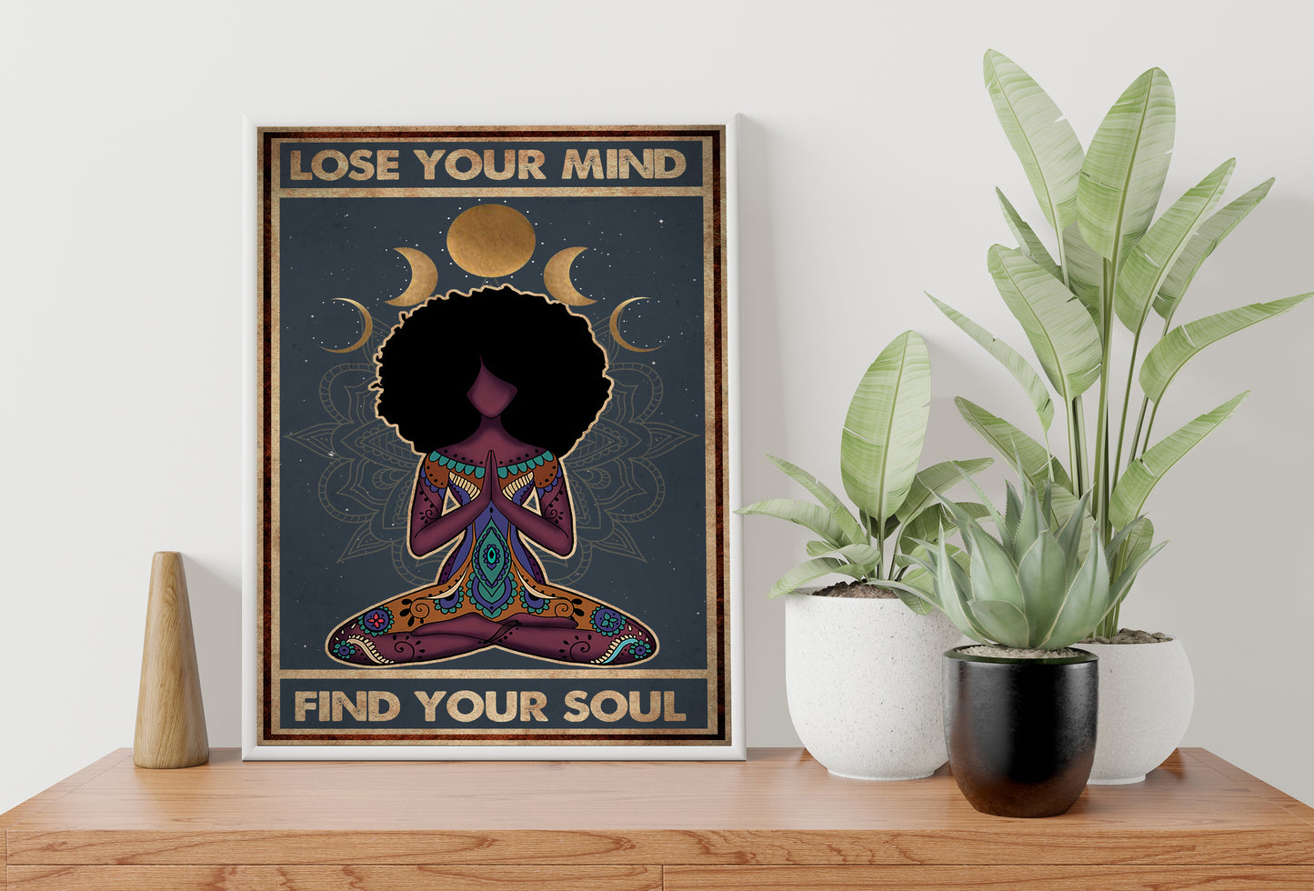 Lose Your Mind Find Your Soul Yoga Vertical Poster