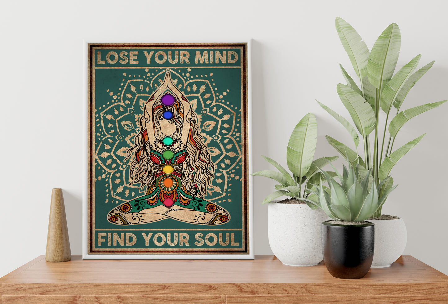 Lose Your Mind Find Your Soul Yoga Vertical Poster