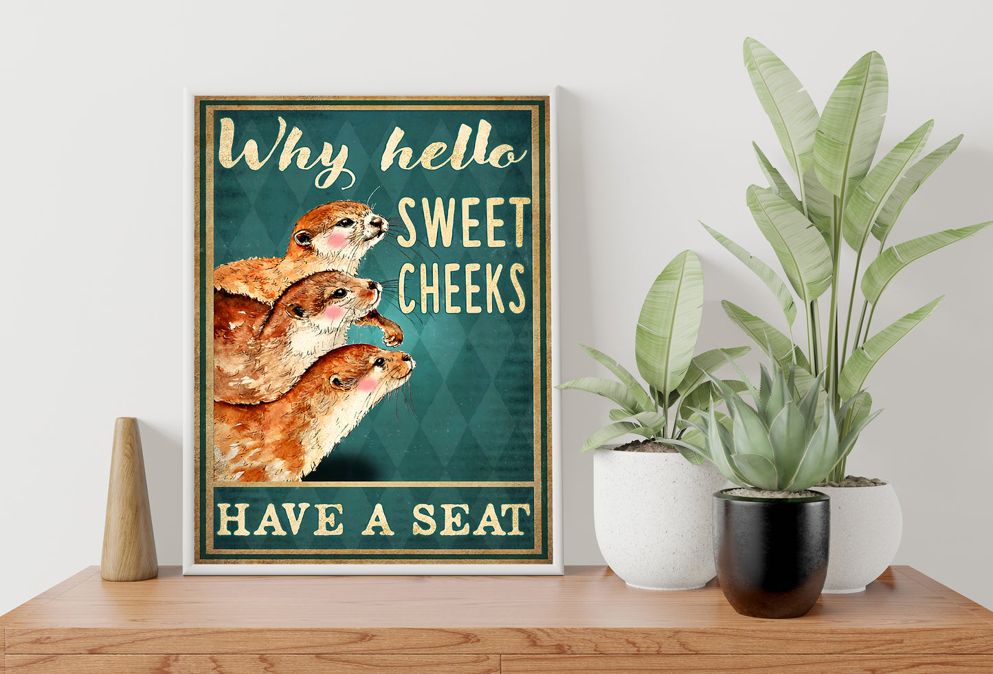 Funny Animal Bathroom Poster