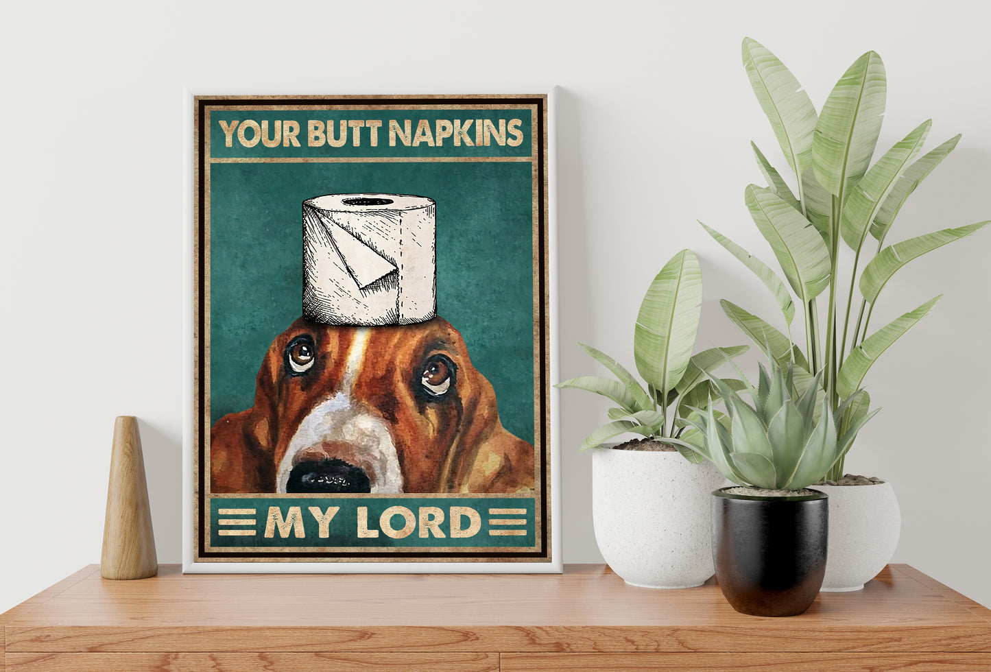 Funny Dog Bathroom Poster