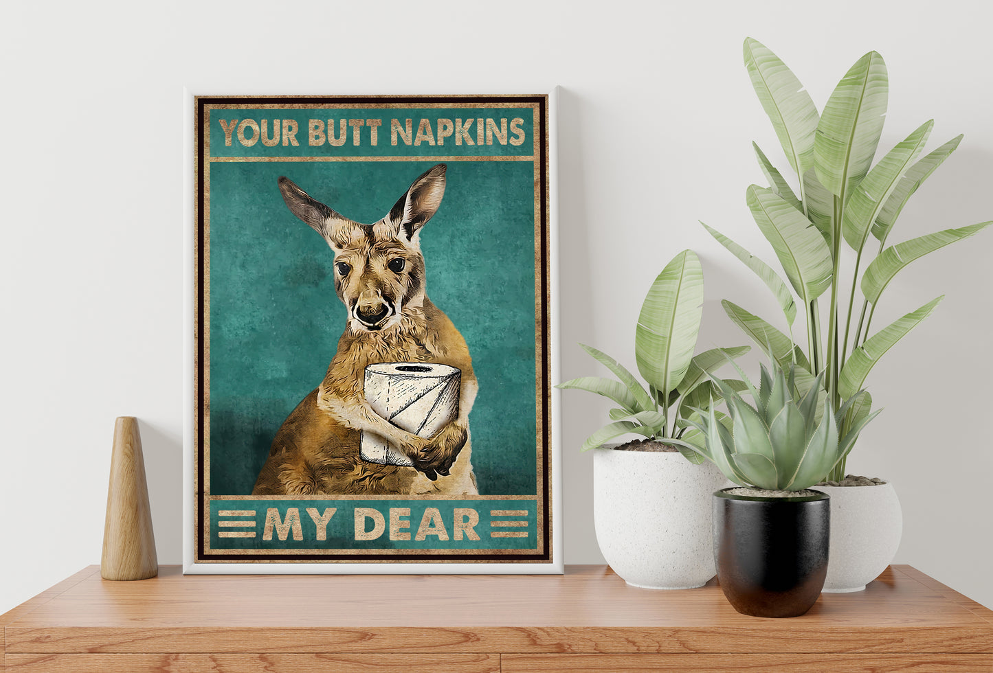 Funny Animal Bathroom Poster