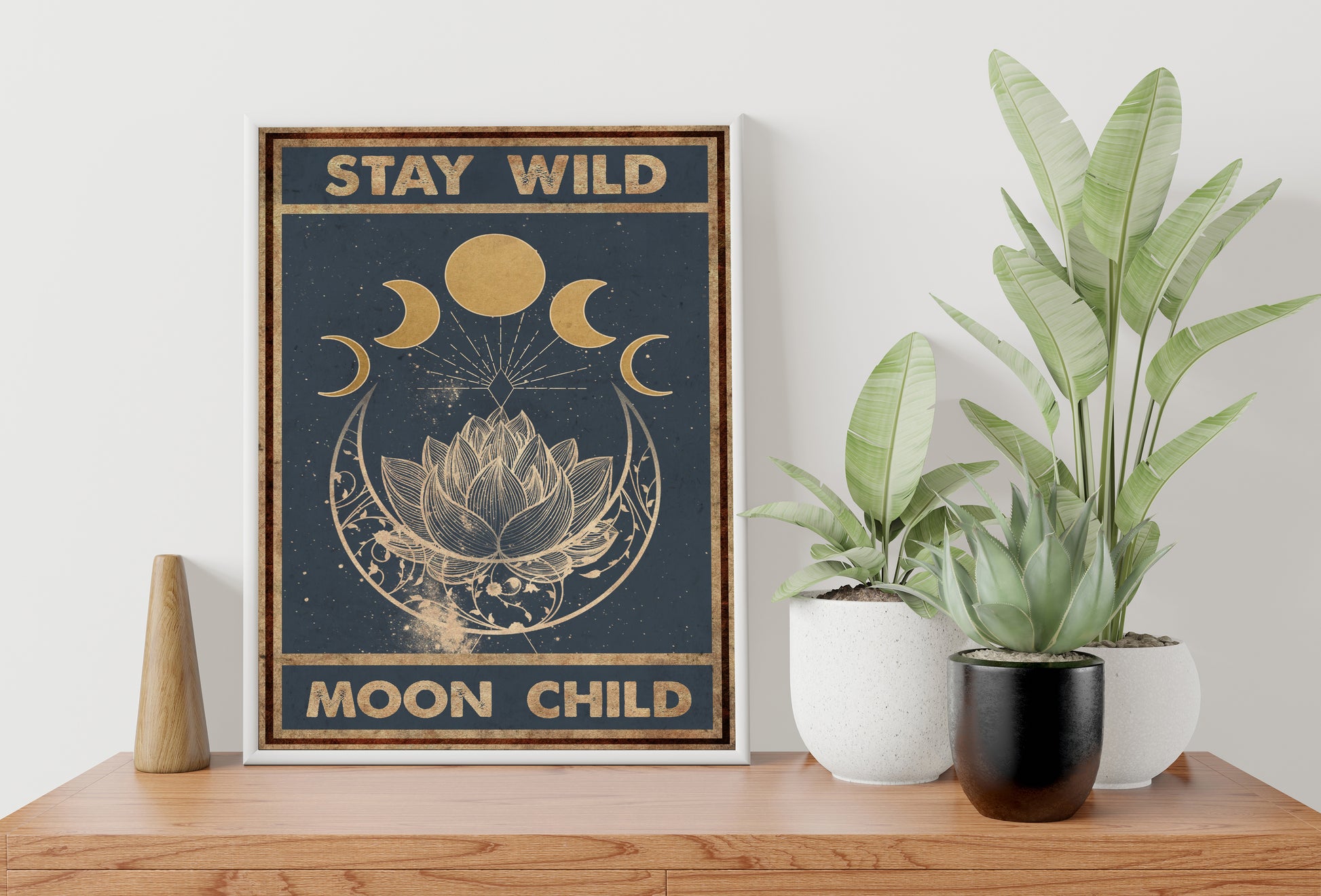 Stay Wild Moon Child Yoga Vertical Poster