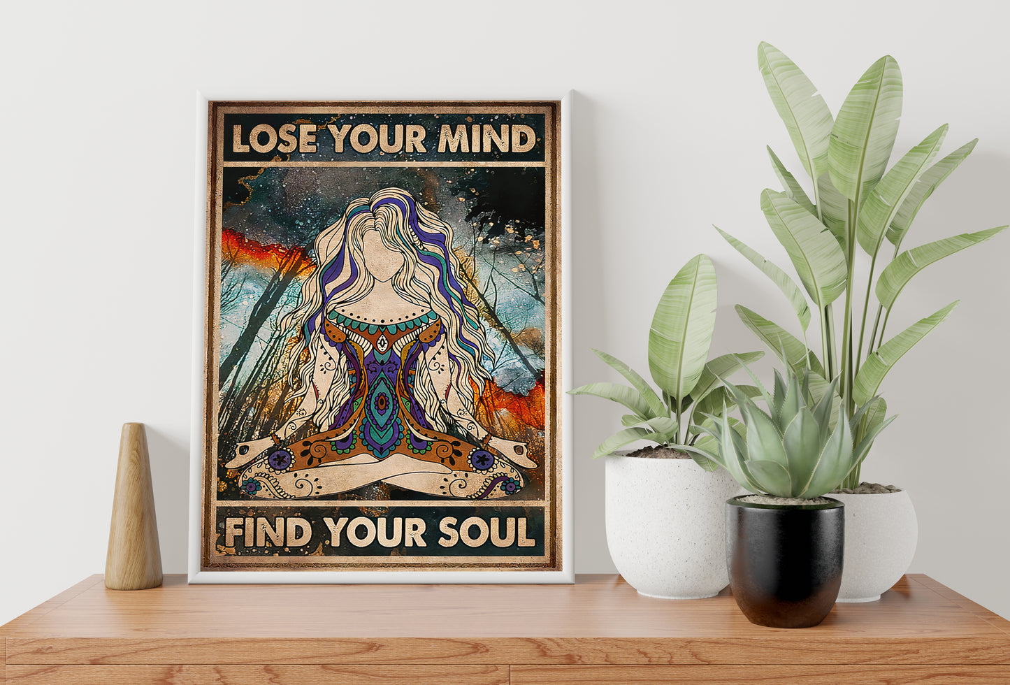 Lose Your Mind Find Your Soul Yoga Vertical Poster