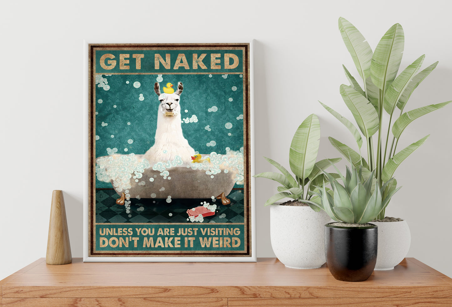 Funny Animal Bathroom Poster